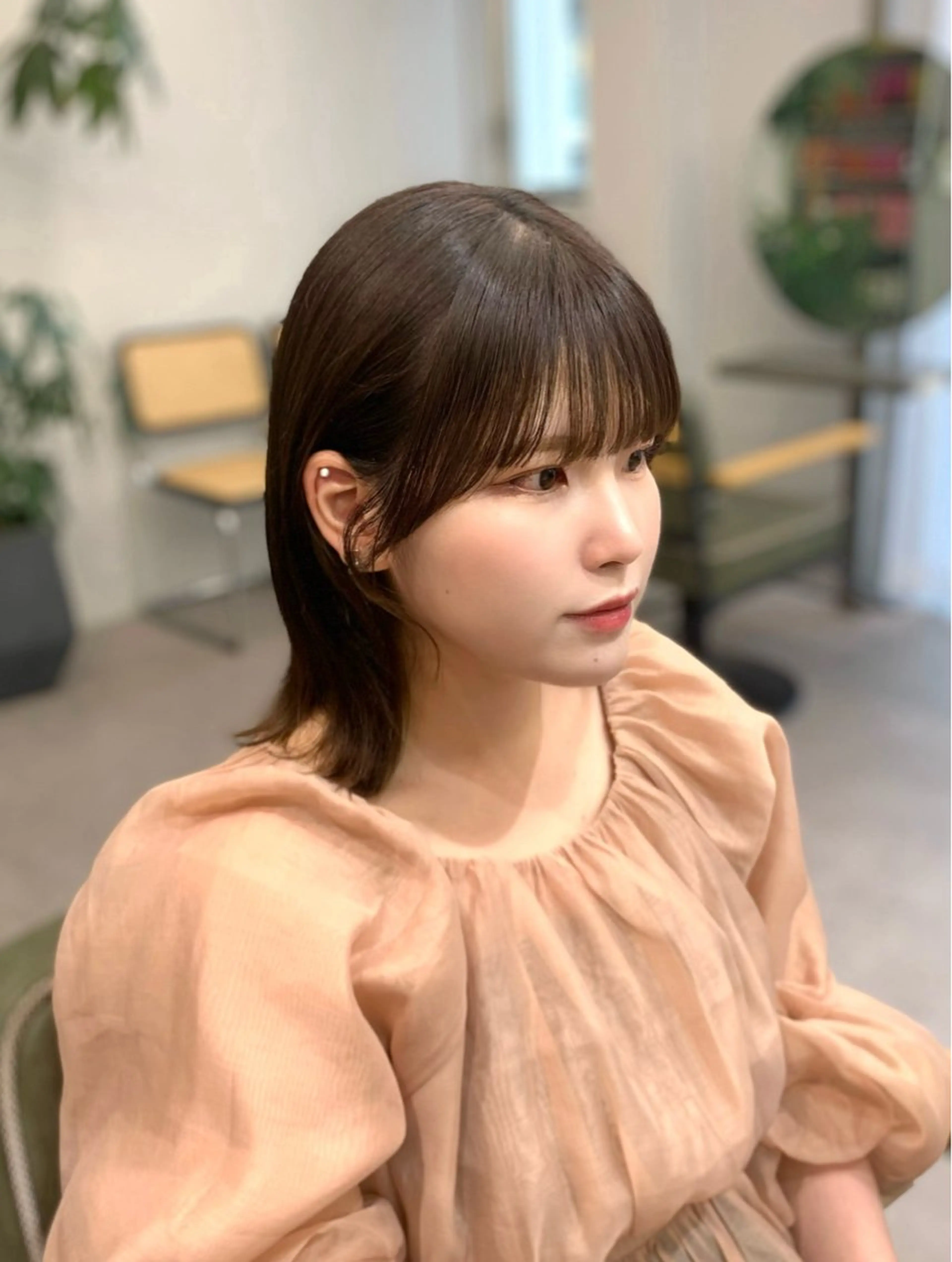 ミディアム カット トリートメント 🎀韓国風顔周り× 透明感/梅田/アリサのヘアスタイル