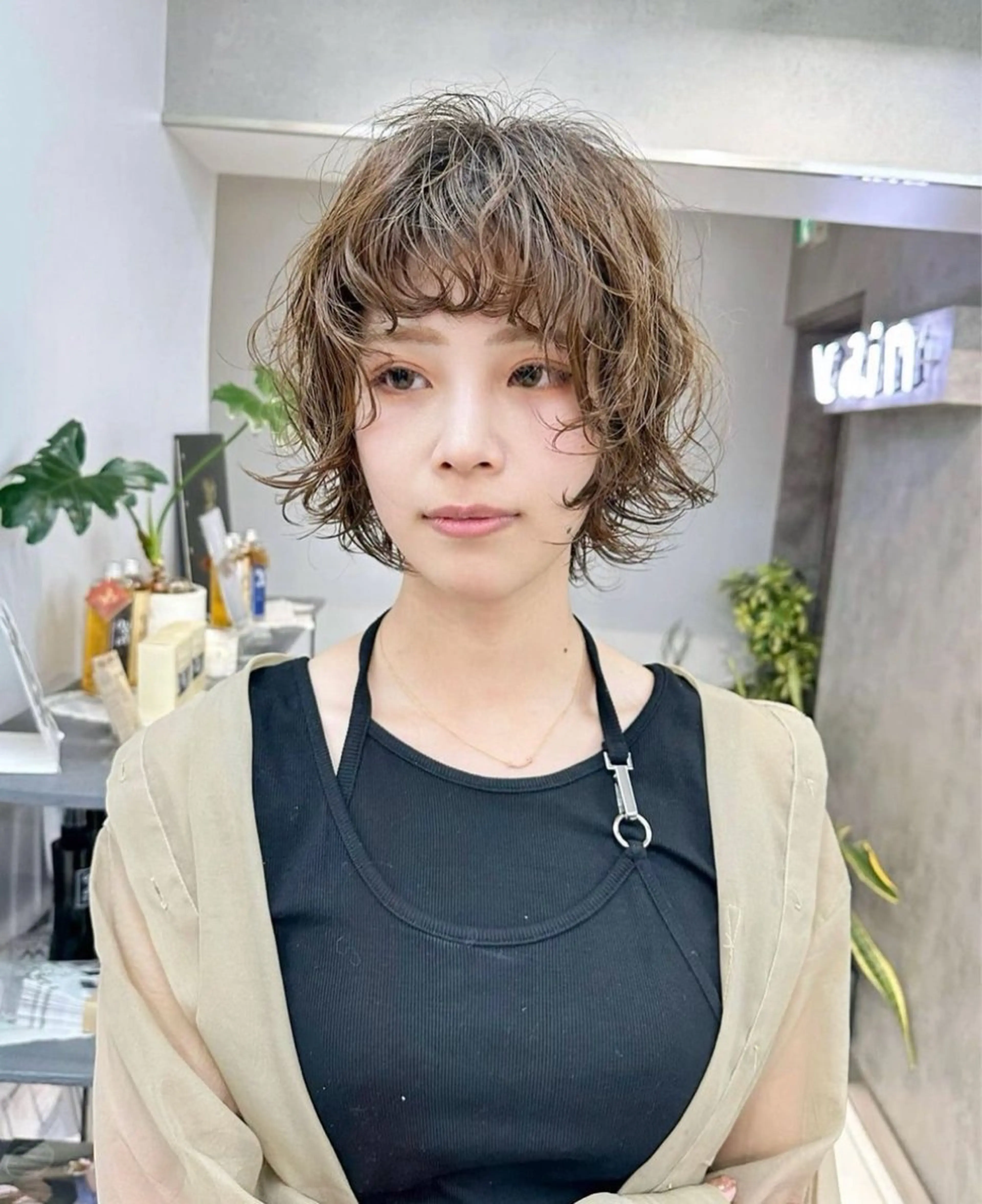 パーマ RIN パーマ/暖色カラーのヘアスタイル