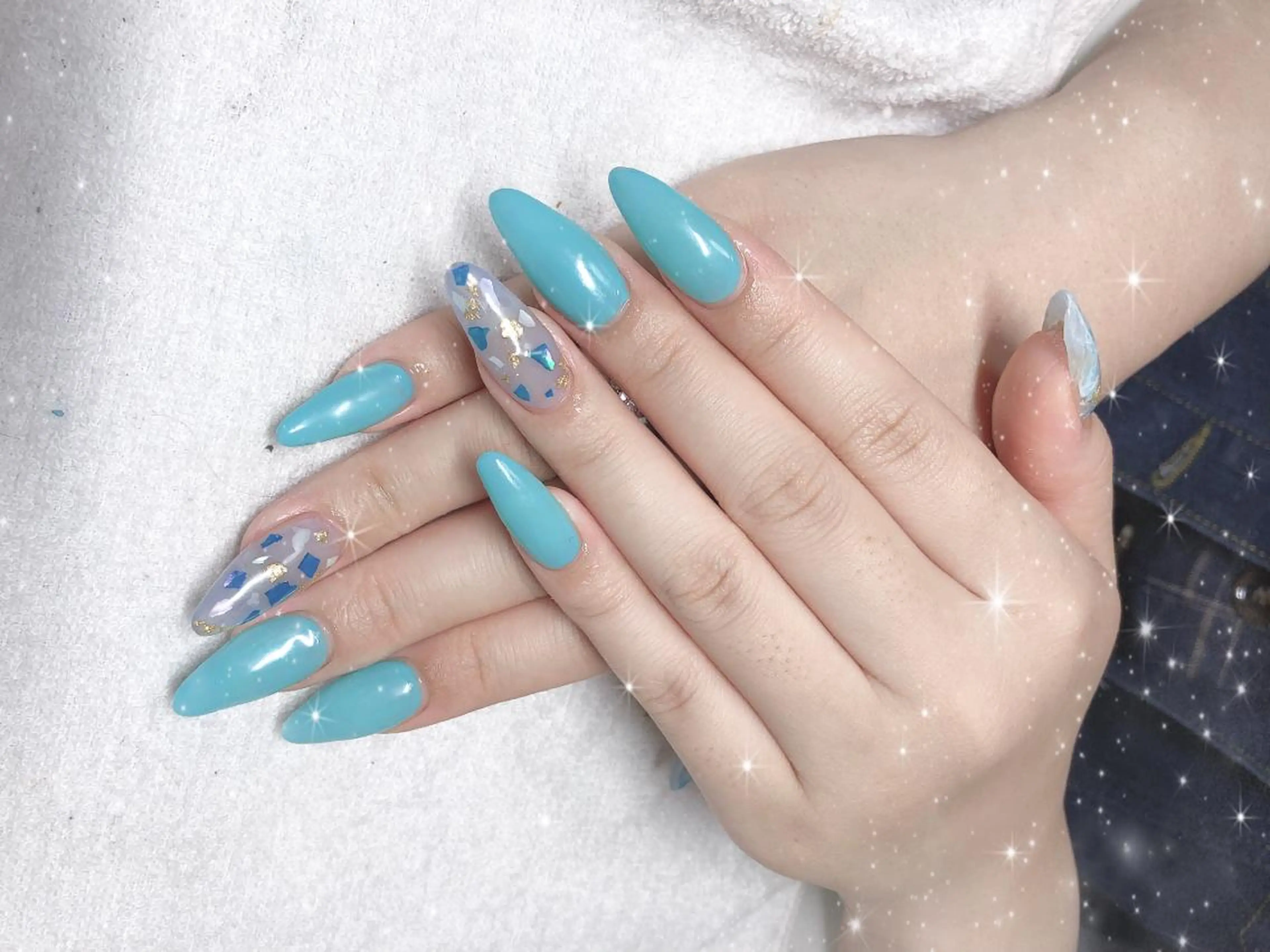 ロング ネイル アートネイル ワンカラーネイル ハンドネイル 《LB》ラブリエ Nail&eyeのマツエク・マツパデザイン