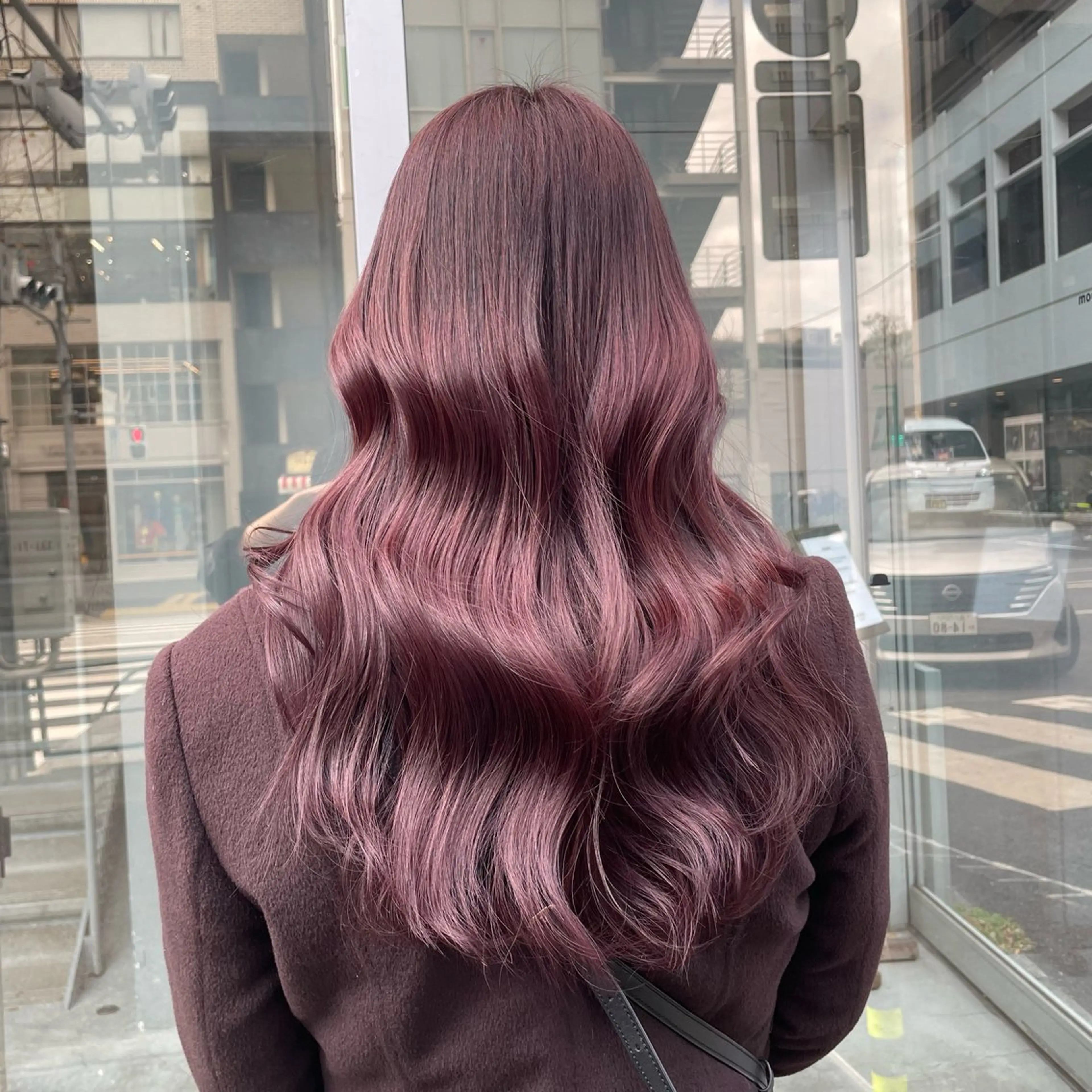 セミロング カラー ヘアカラー 大人っぽ♡上品な暖色 ♡ブリーチなし♡のヘアスタイル