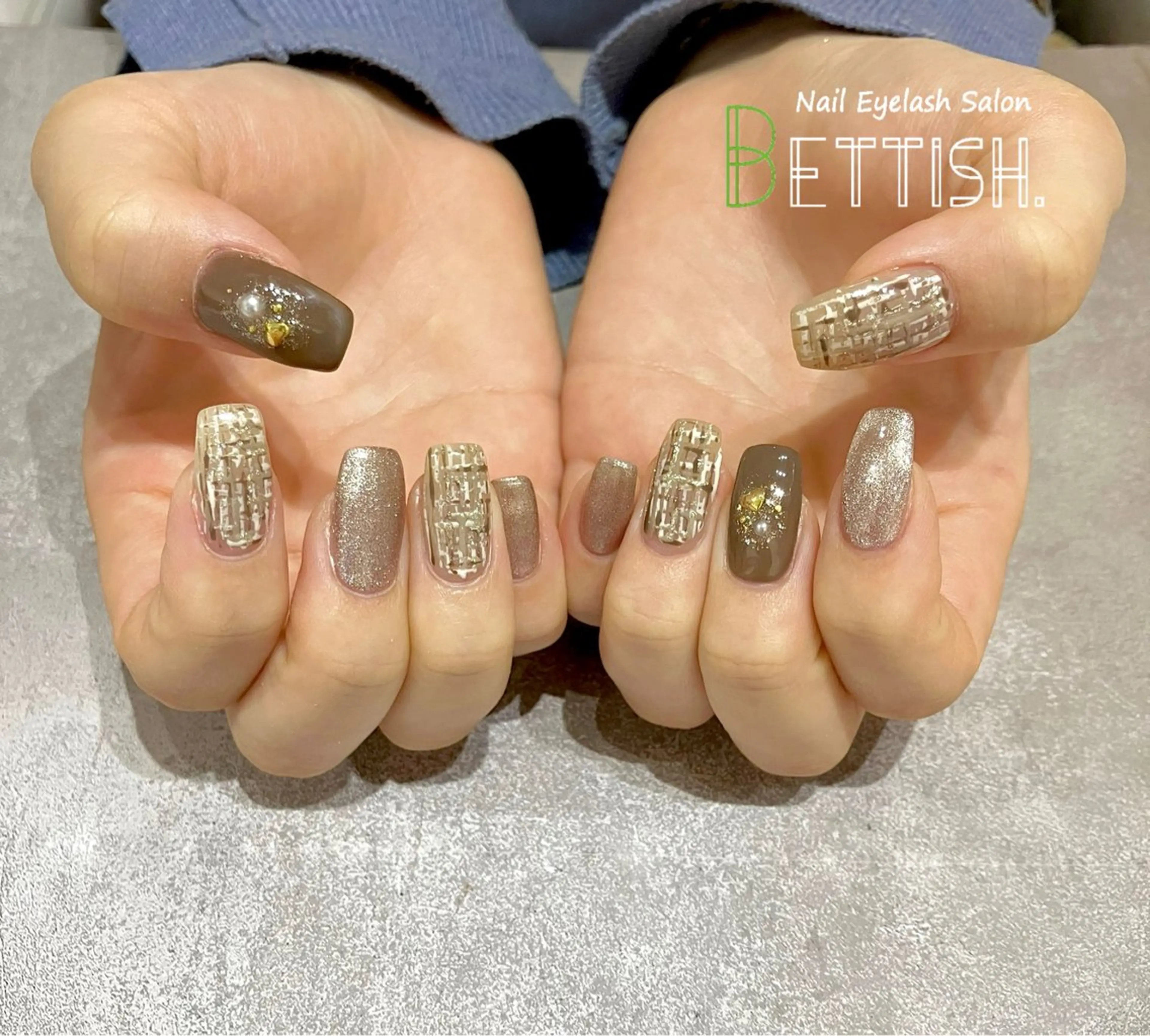 ネイル ブラウン ハンドネイル BETTISH. KUMIKO☺︎︎のネイルデザイン