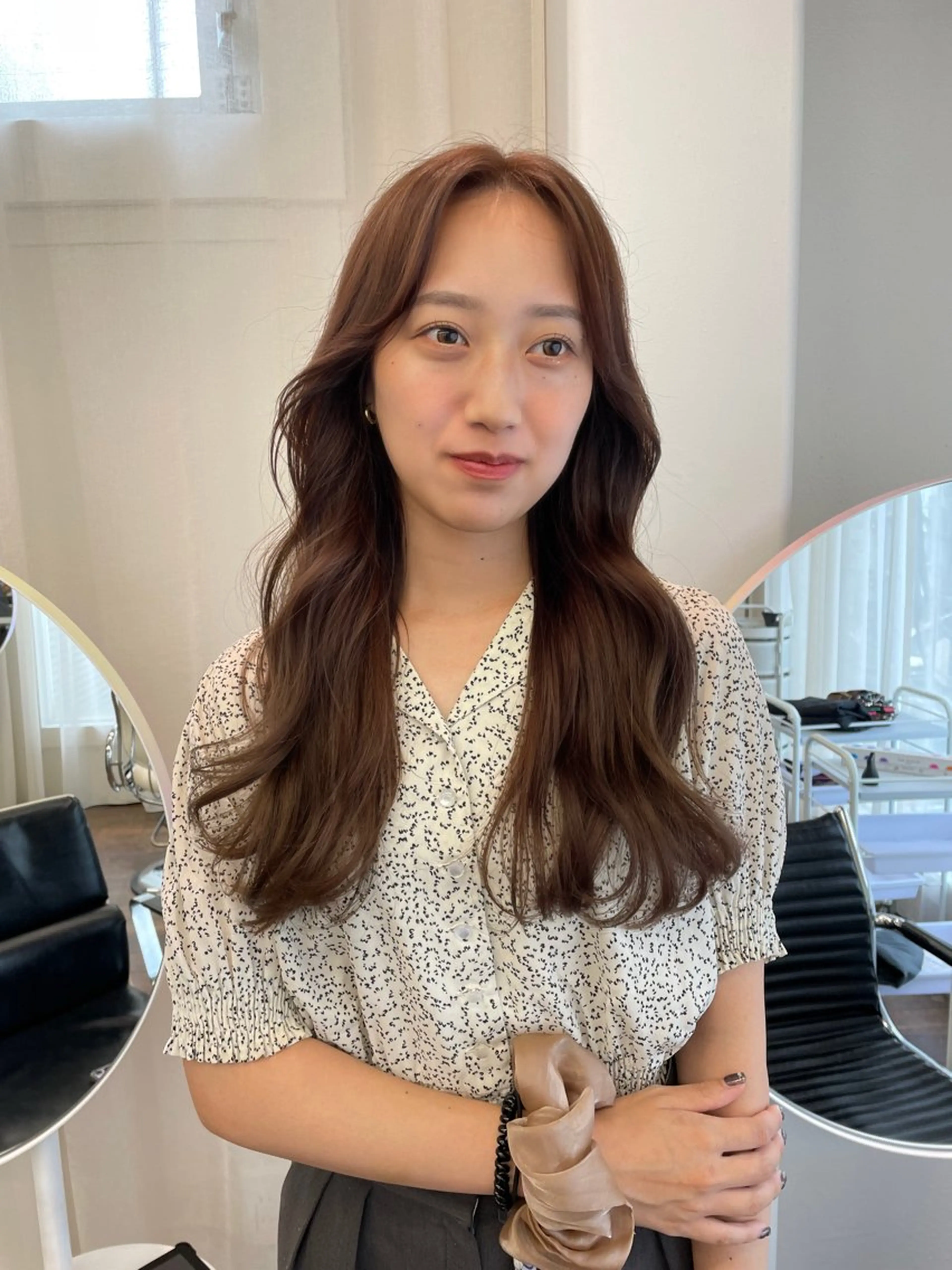 ロング カラー 顔周りカット レイヤーカット カット ヘアカラー トリートメント レイヤーカット🎀 kanaのヘアスタイル