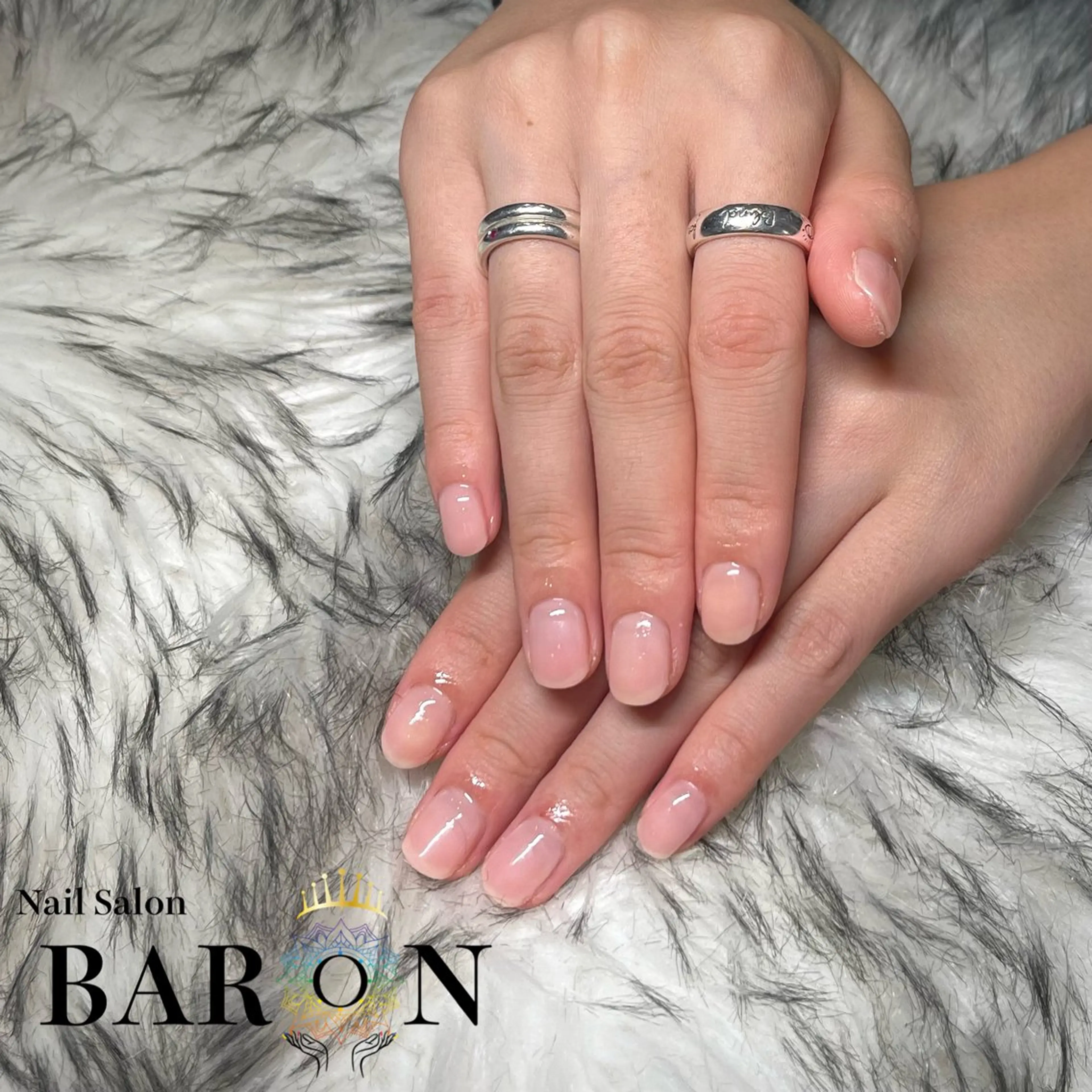 ネイル ピンク ピンクベージュ ハンドネイル ☆SAKI☆ BARON 店長のネイルデザイン