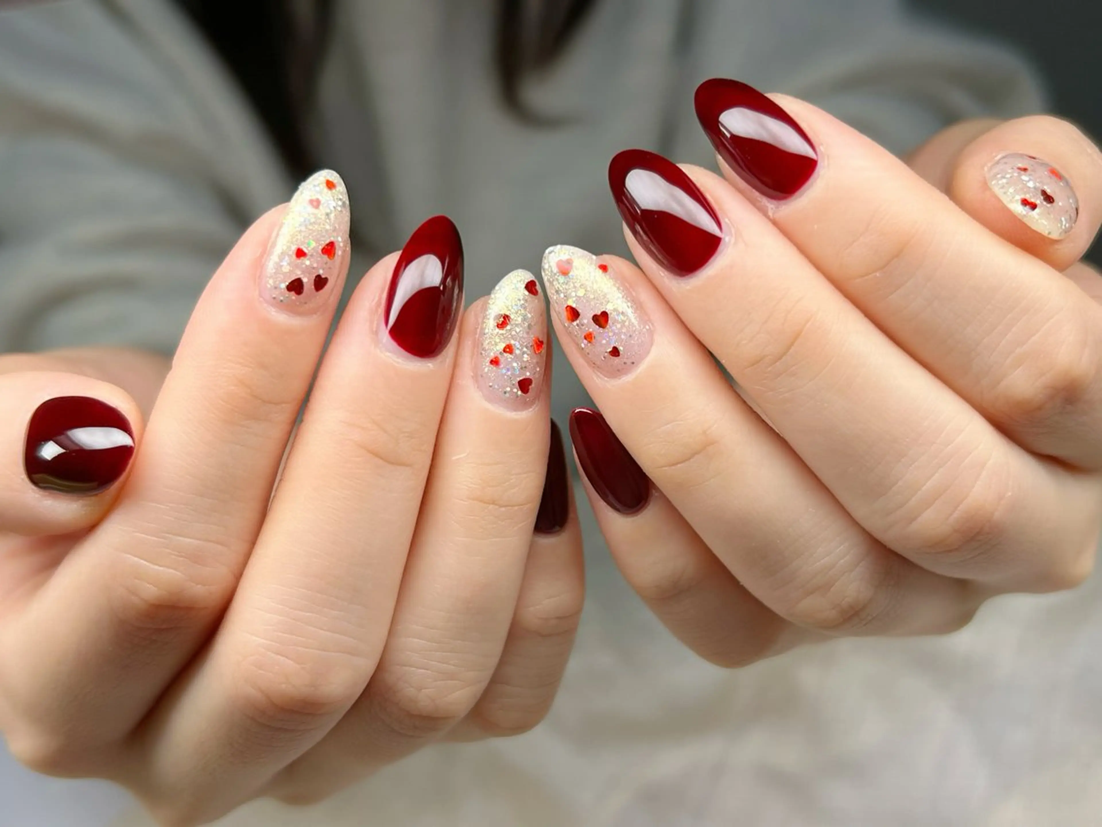 ネイル アートネイル チークネイル 成人式 入学式 長さ出し ハンドネイル Lino Nailのネイルデザイン