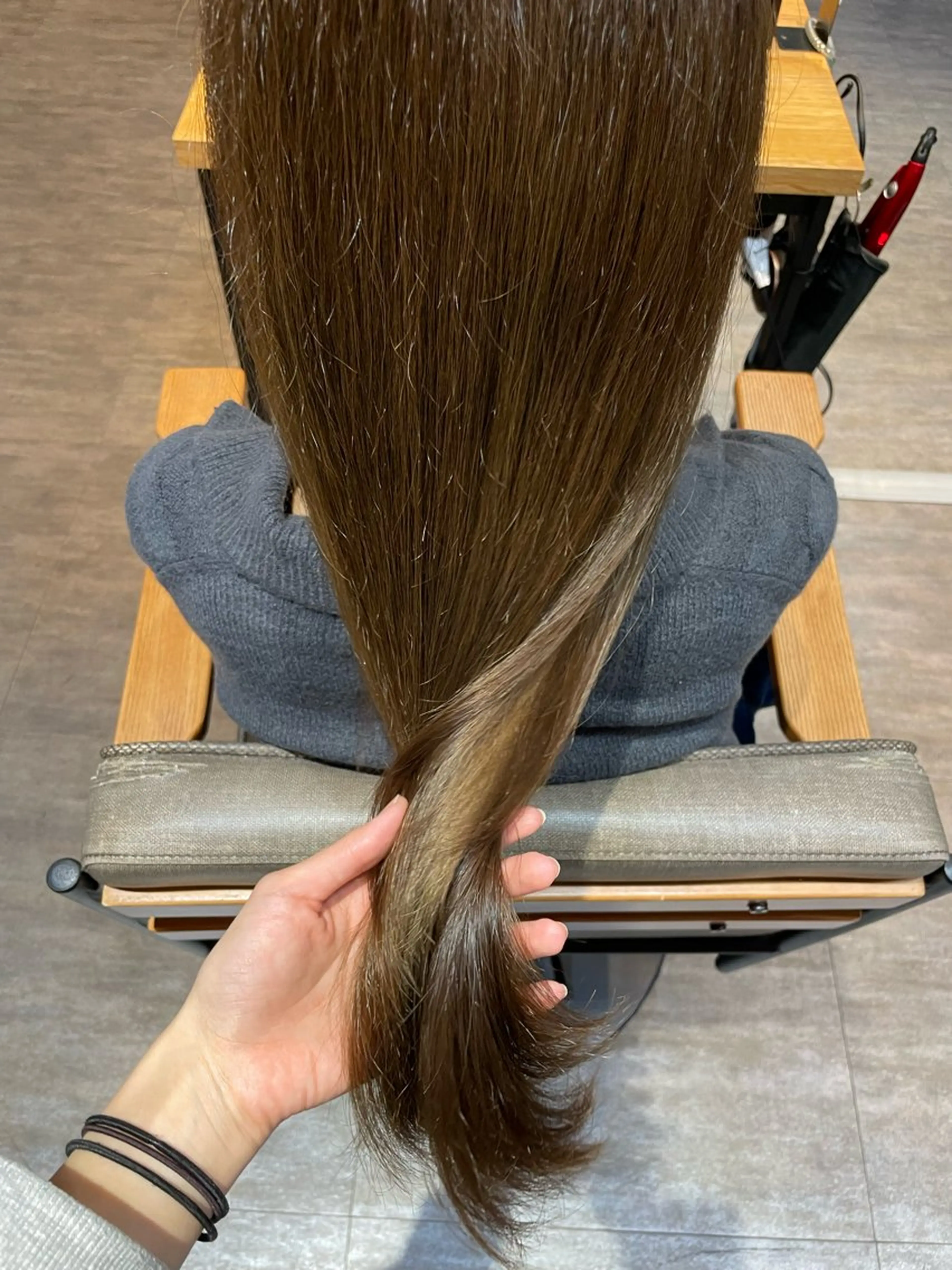 セミロング トリートメント 暗髪カラー/艶カラー /ヘアセットのヘアスタイル