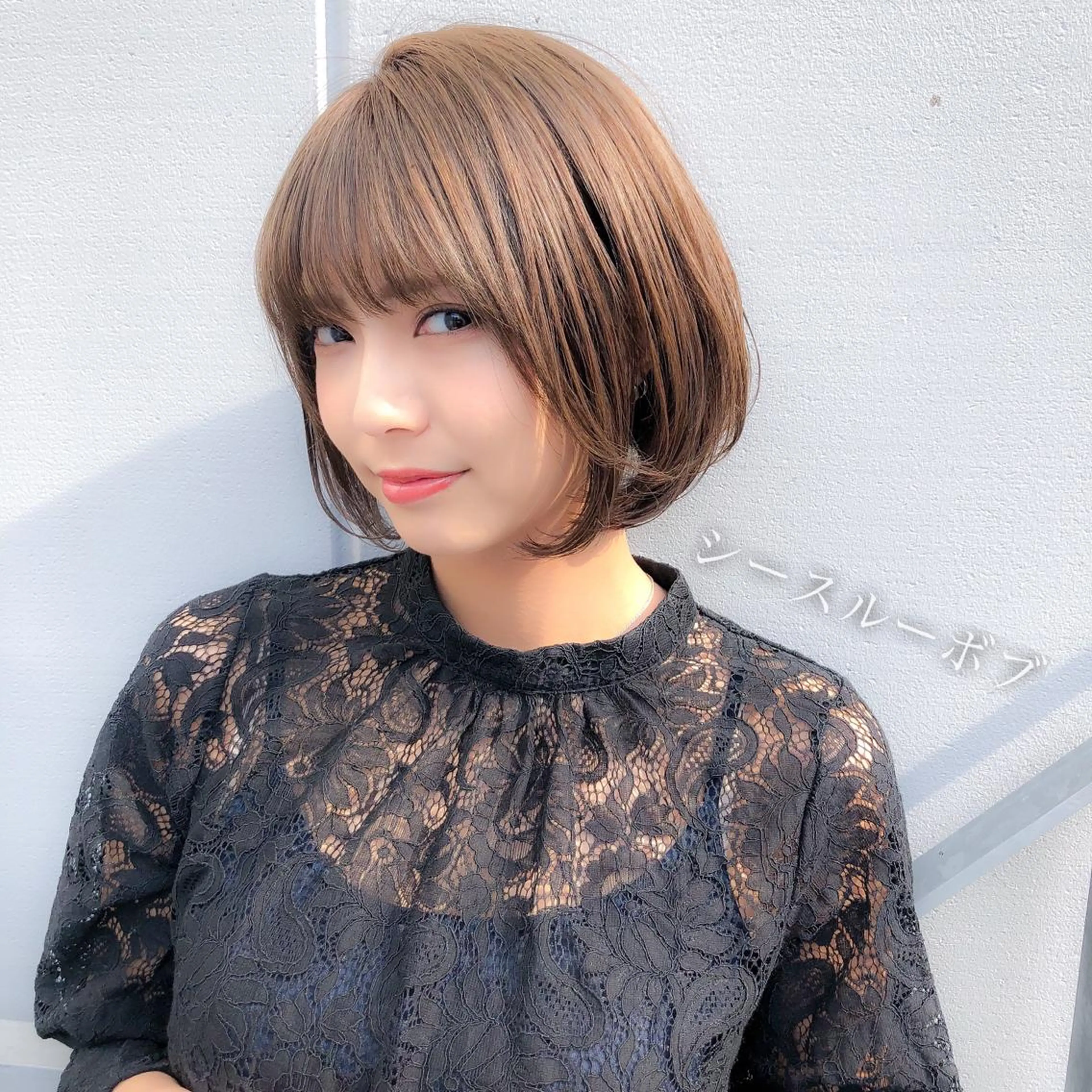 ショート カラー 顔周りレイヤー/ボブ 銀座✨中野まさひろのヘアスタイル