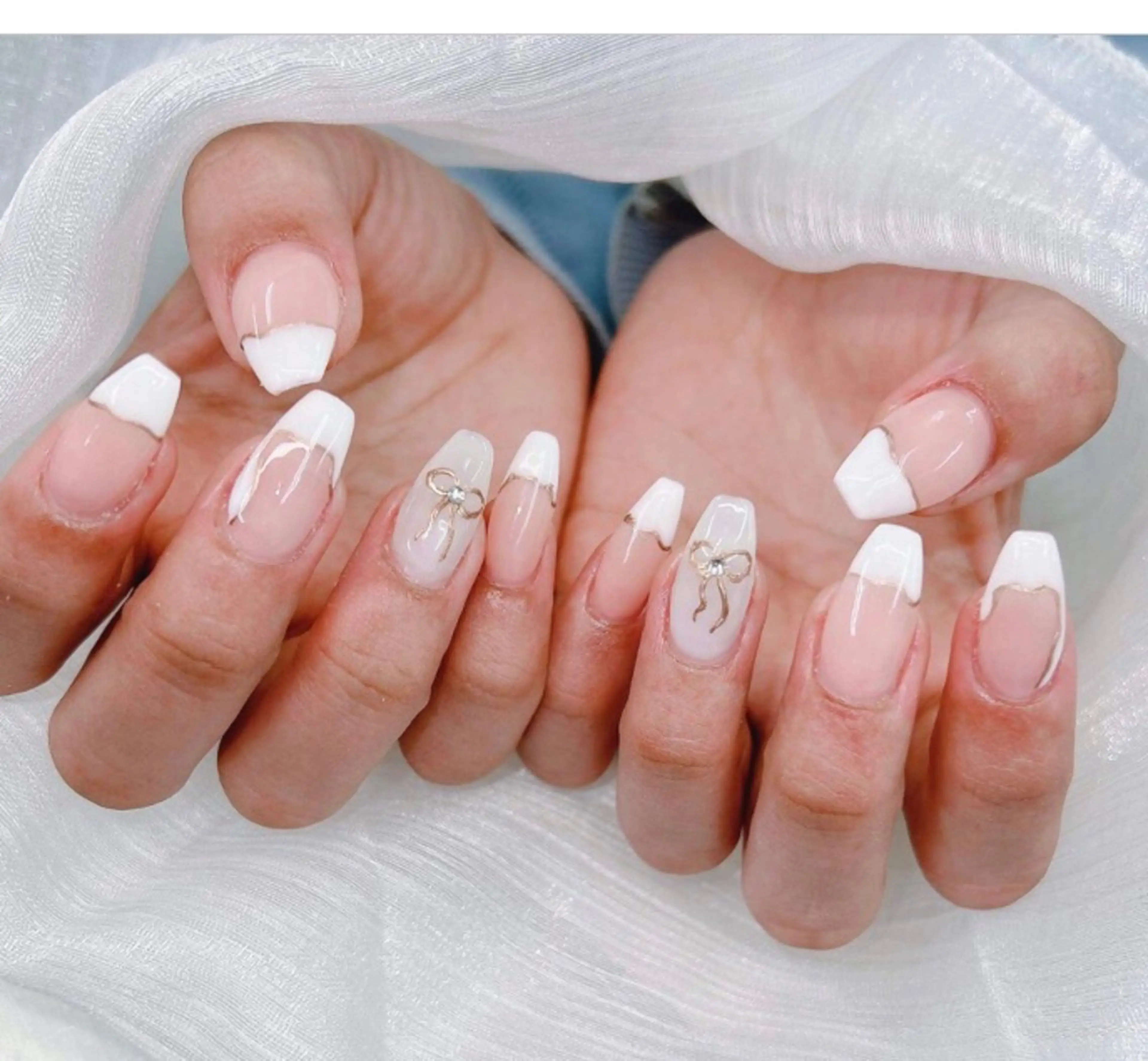 ネイル フットネイル フレンチネイル ジェルネイル ハート 韓国ネイル ハンドネイル ハンドケア 大門浜松町 ネイルのネイルデザイン