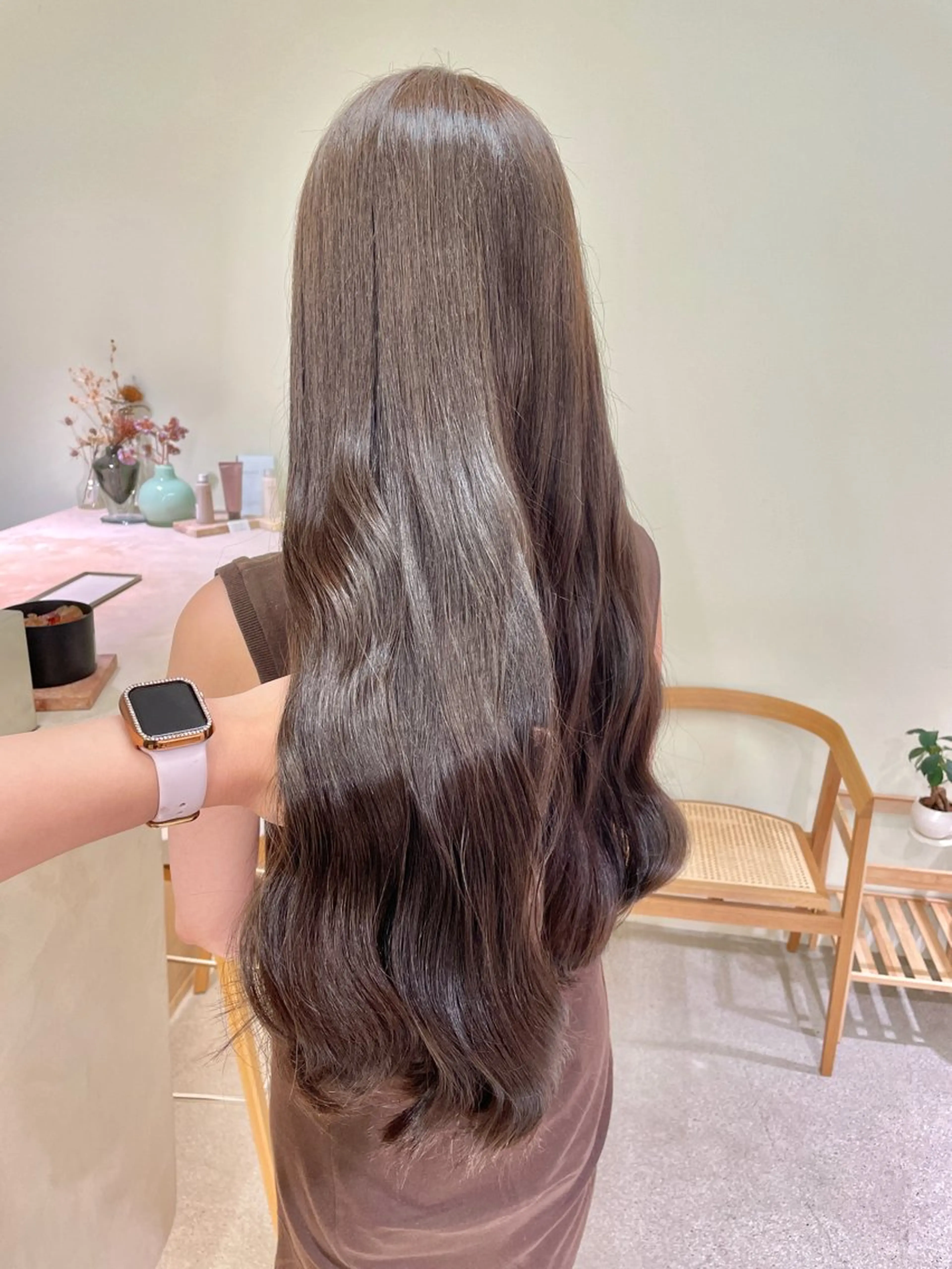 カラー ブリーチ ケアブリーチ 透明感カラー ダブルカラー イヤリングカラー ulu名古屋栄所属・落合しほ/韓国ヘア/ 髪質改善/縮毛矯正のヘアスタイル