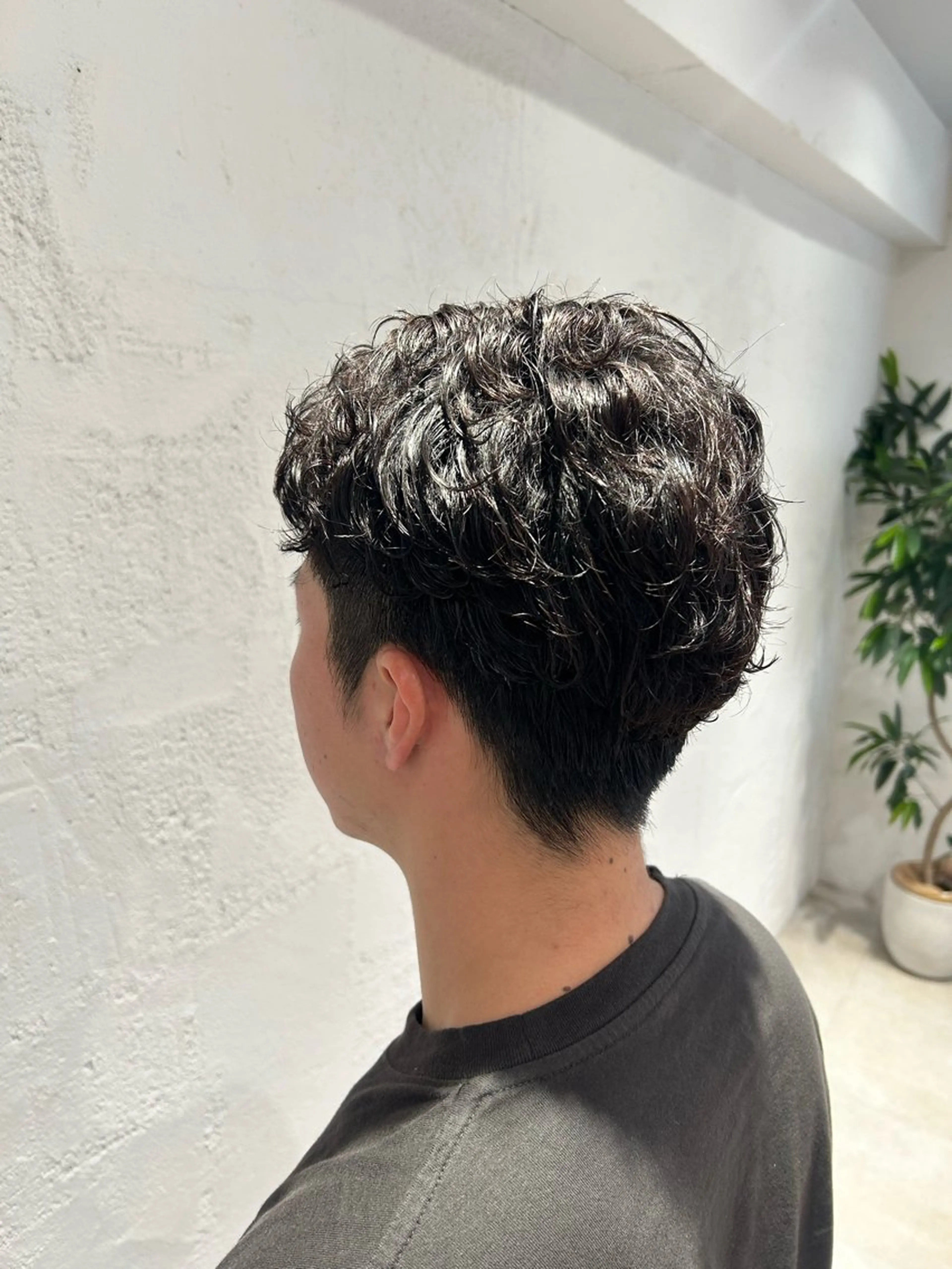 パーマ メンズ カット パーマ ♛︎ きっか ♛︎ ヘアアレンジ🩵のヘアスタイル