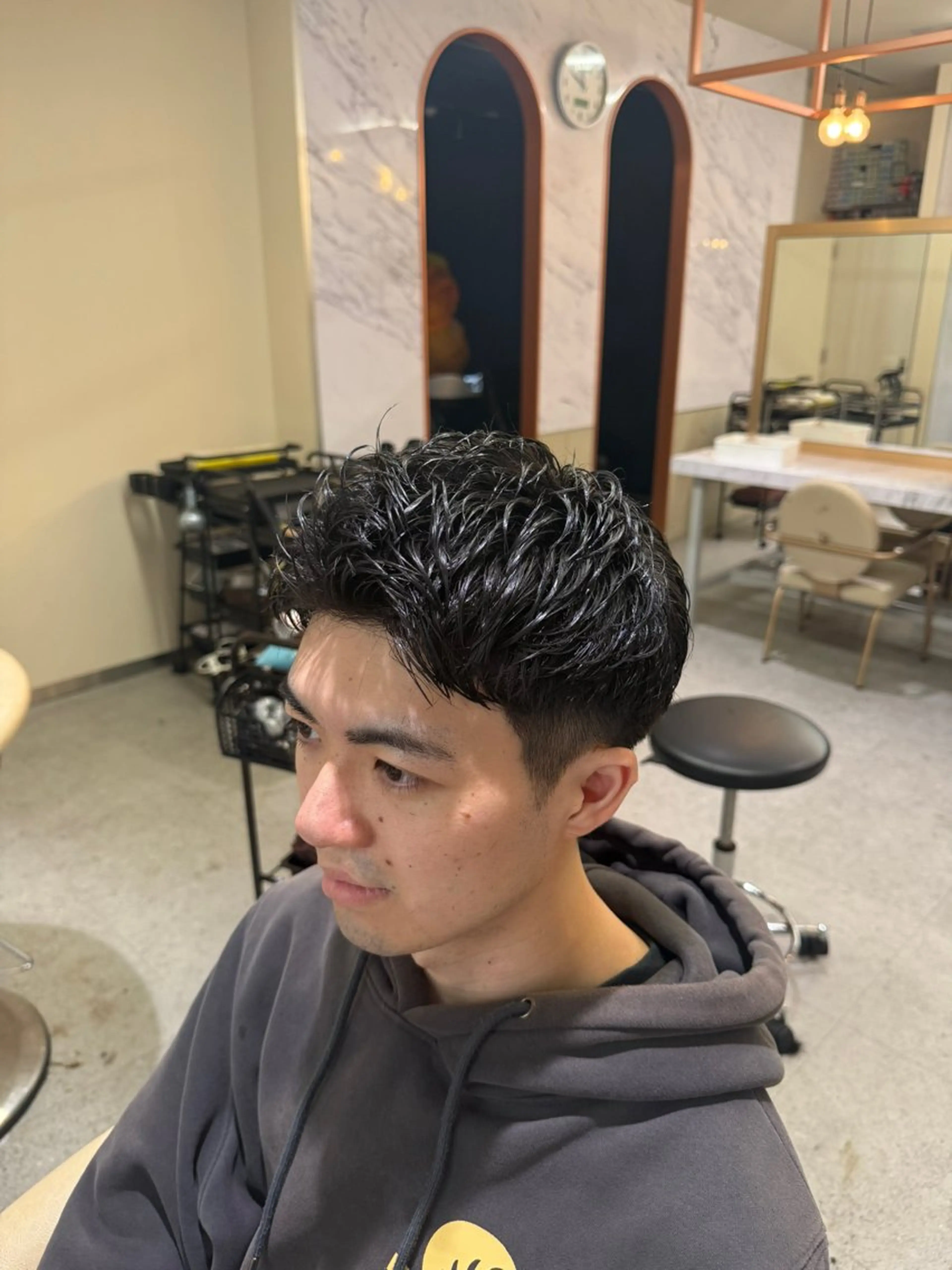 メンズ アップバング カット 🔥ユウト🔥メンズ 特化/赤み消しカラーのヘアスタイル