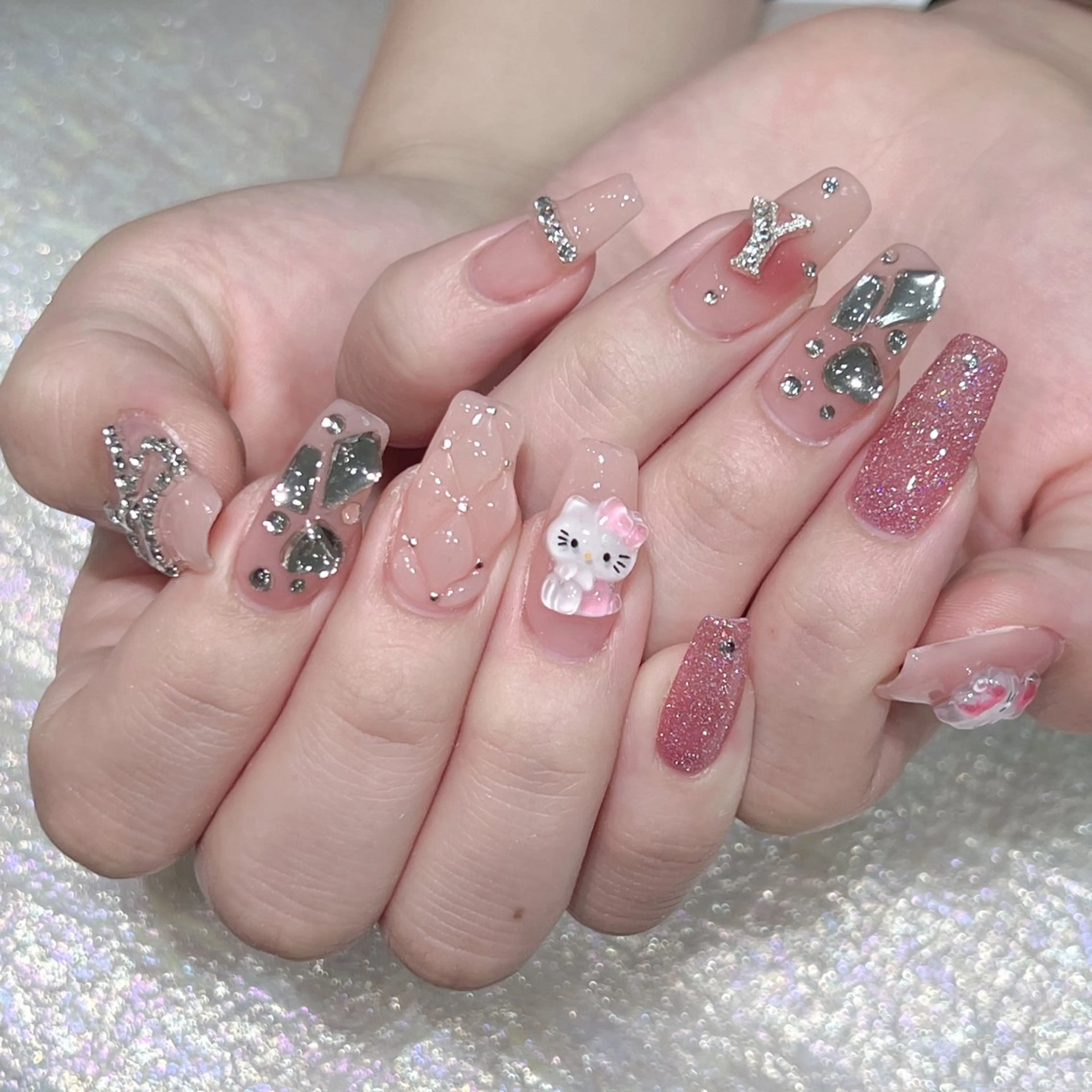 ネイル 長いだし/スカルプ/ パラシェルN.oneのネイルデザイン