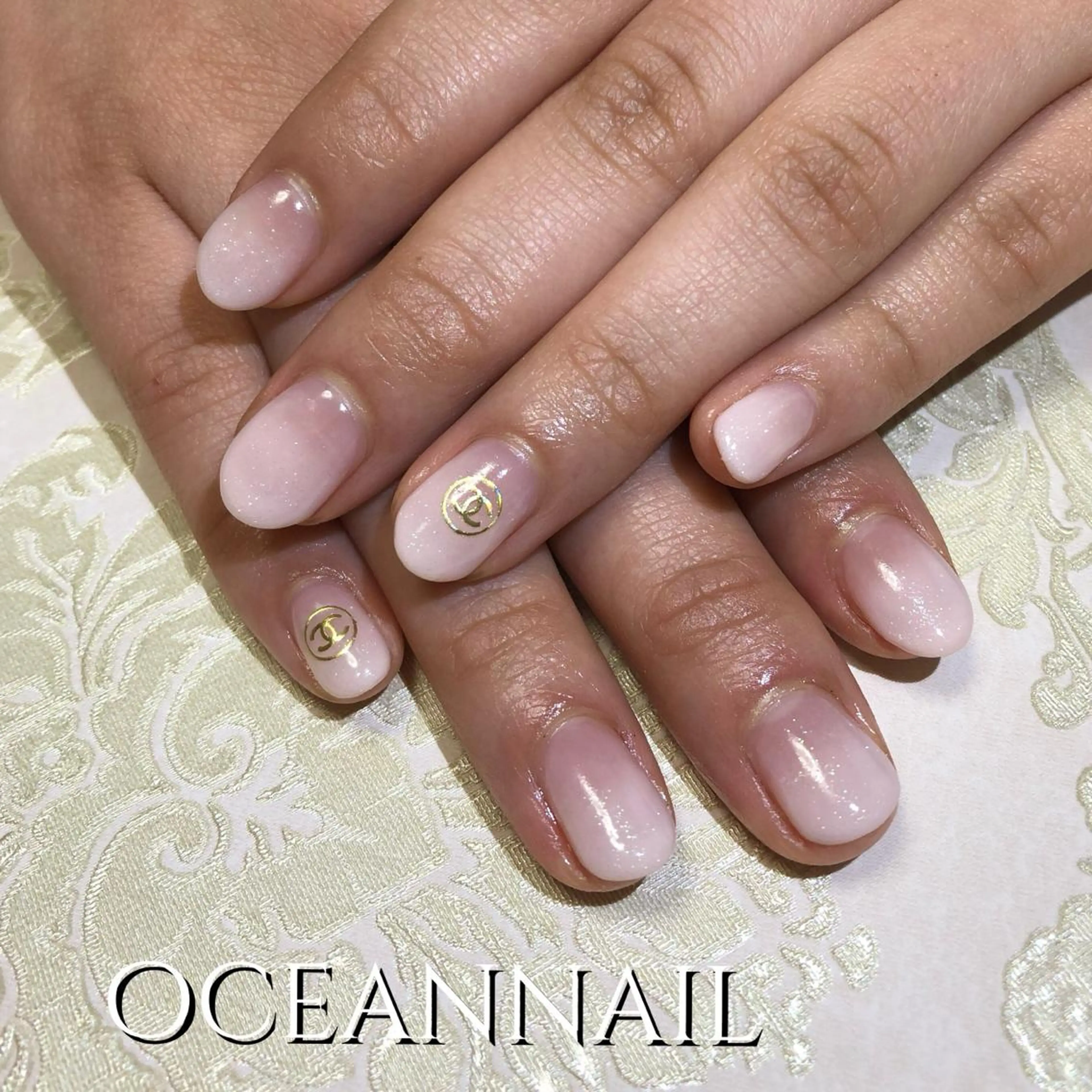 ネイル ラメ(グリッター) ラメグラデーション ハンドネイル プライベートサロン oceannailのネイルデザイン