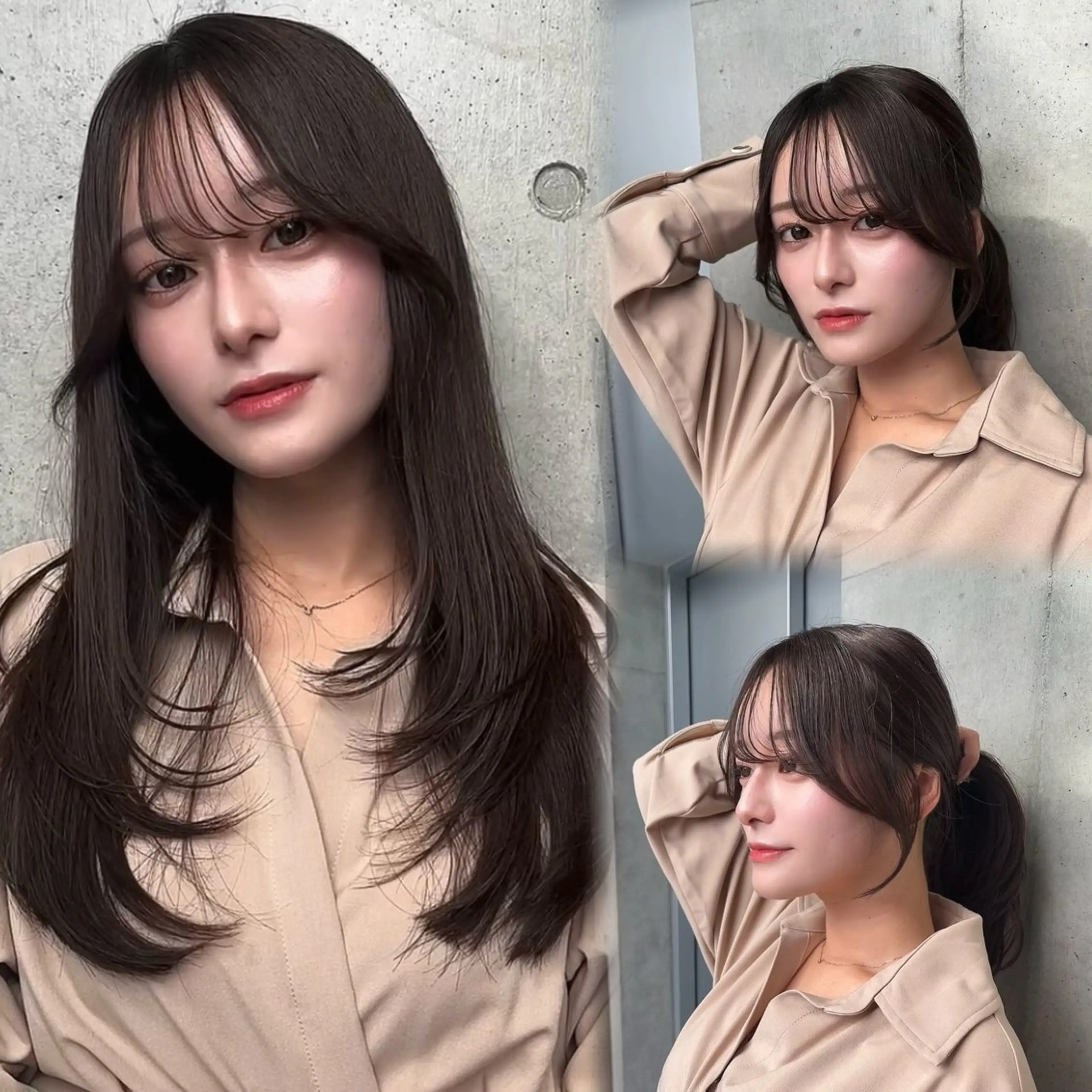 セミロング カラー カット ヘアカラー トリートメント 🌫️大人韓国ヘア 🌫️naoyaのヘアスタイル