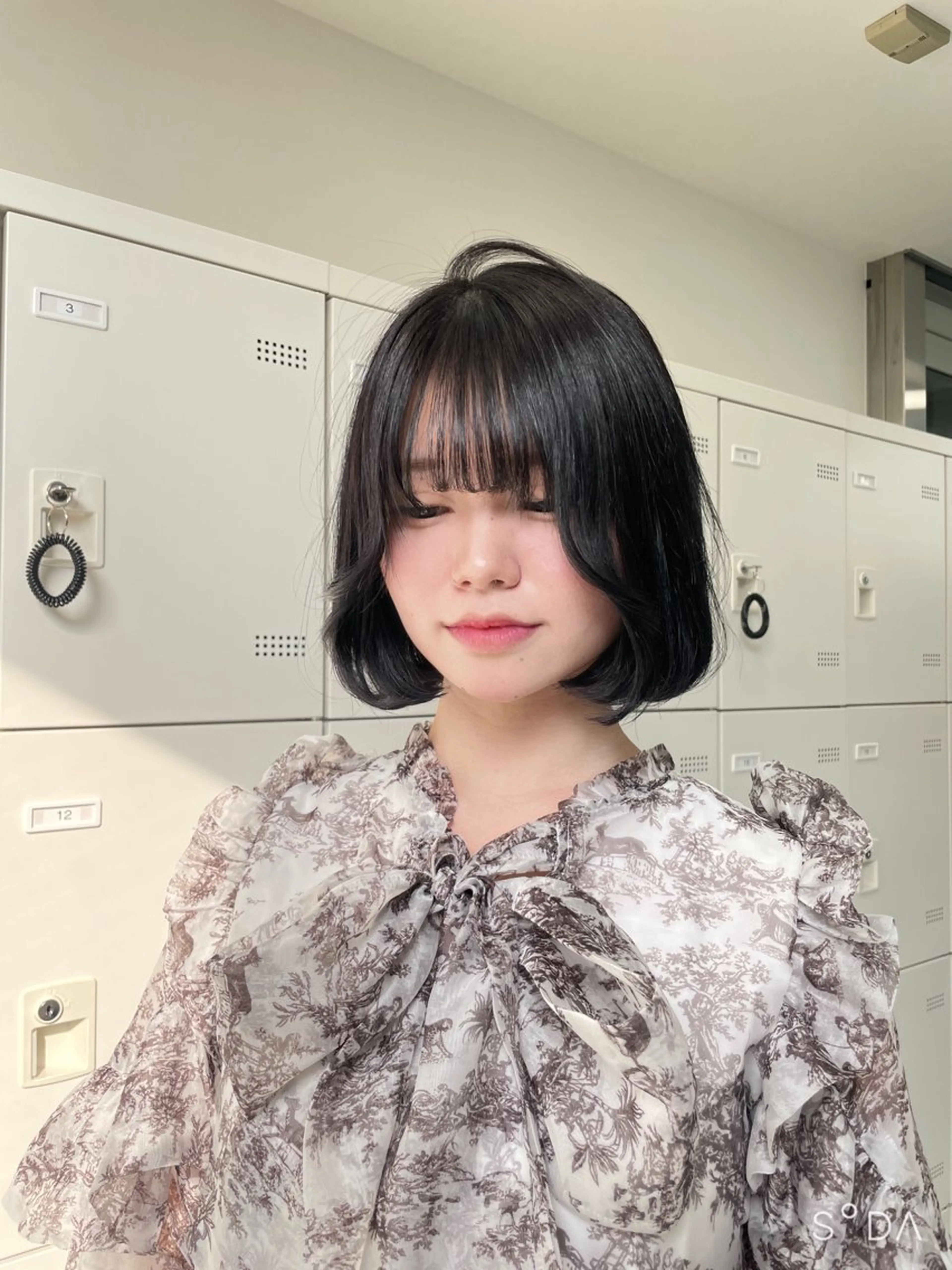 ミディアム カット ヘアカラー トリートメント MOE 福岡韓国ヘア✧︎のヘアスタイル