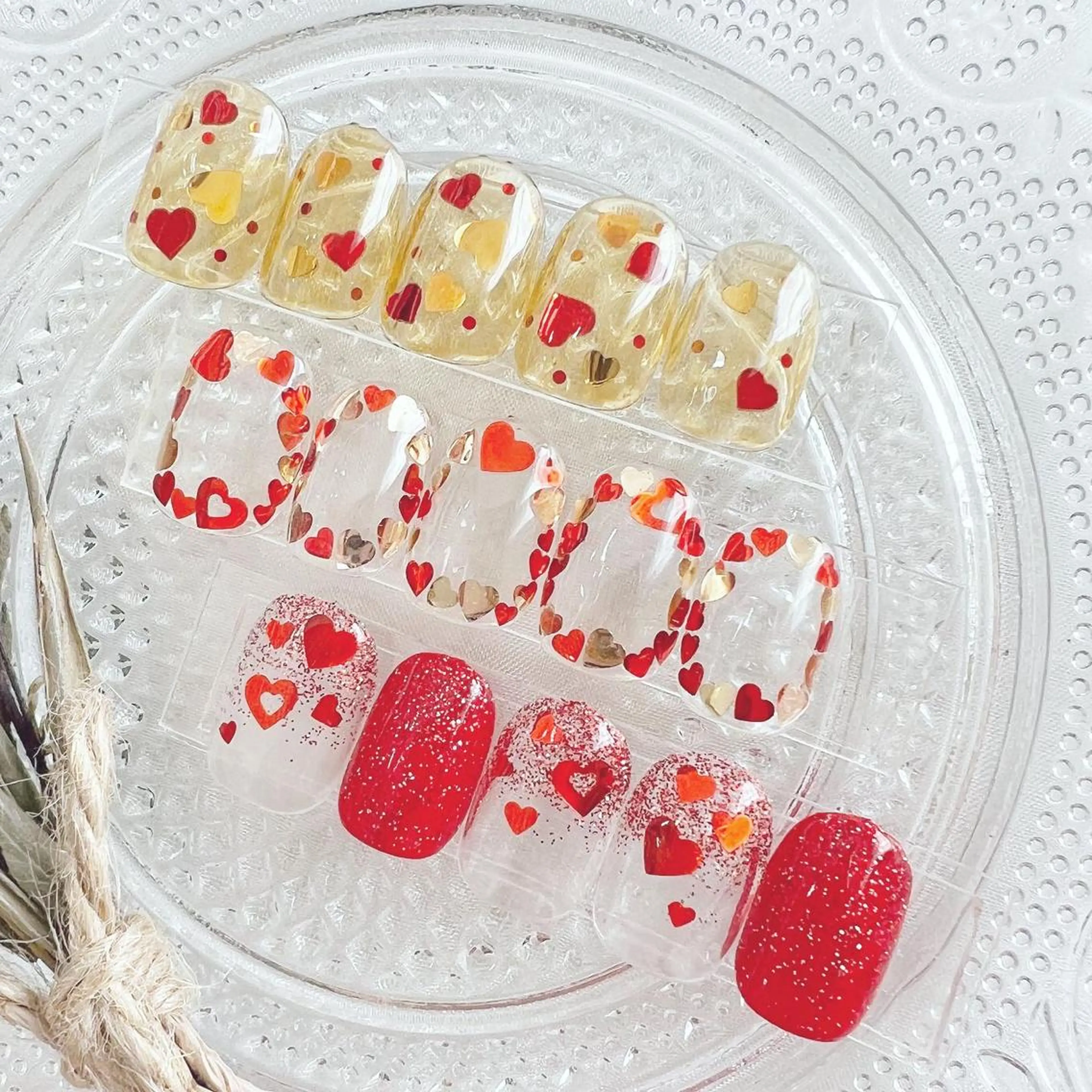 ネイル ハート シンプルネイル ハンドネイル peaberry nailのネイルデザイン