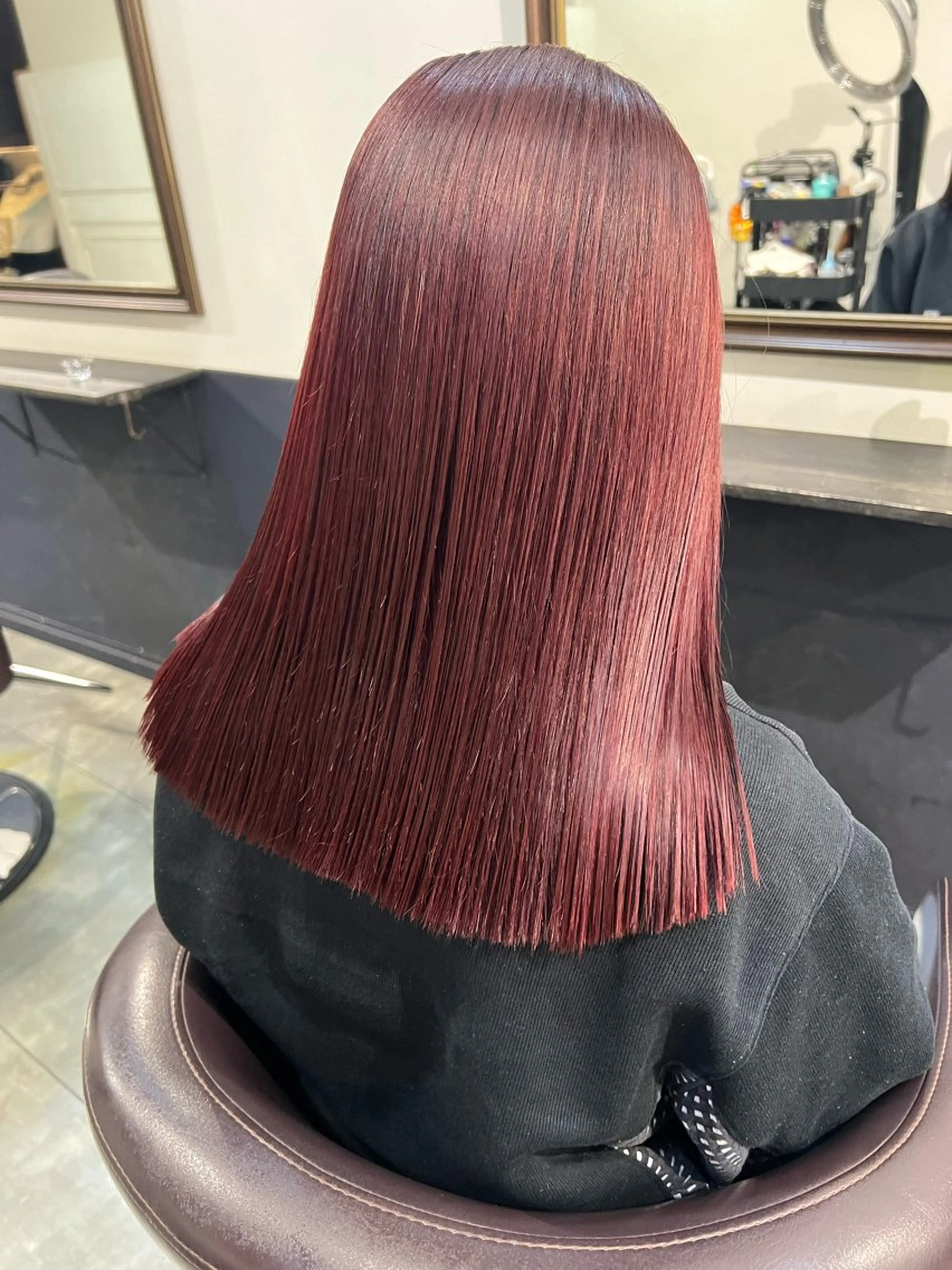 ミディアム カラー カット 縮毛矯正 トリートメント ボブ美容師 /馬場 翼のヘアスタイル