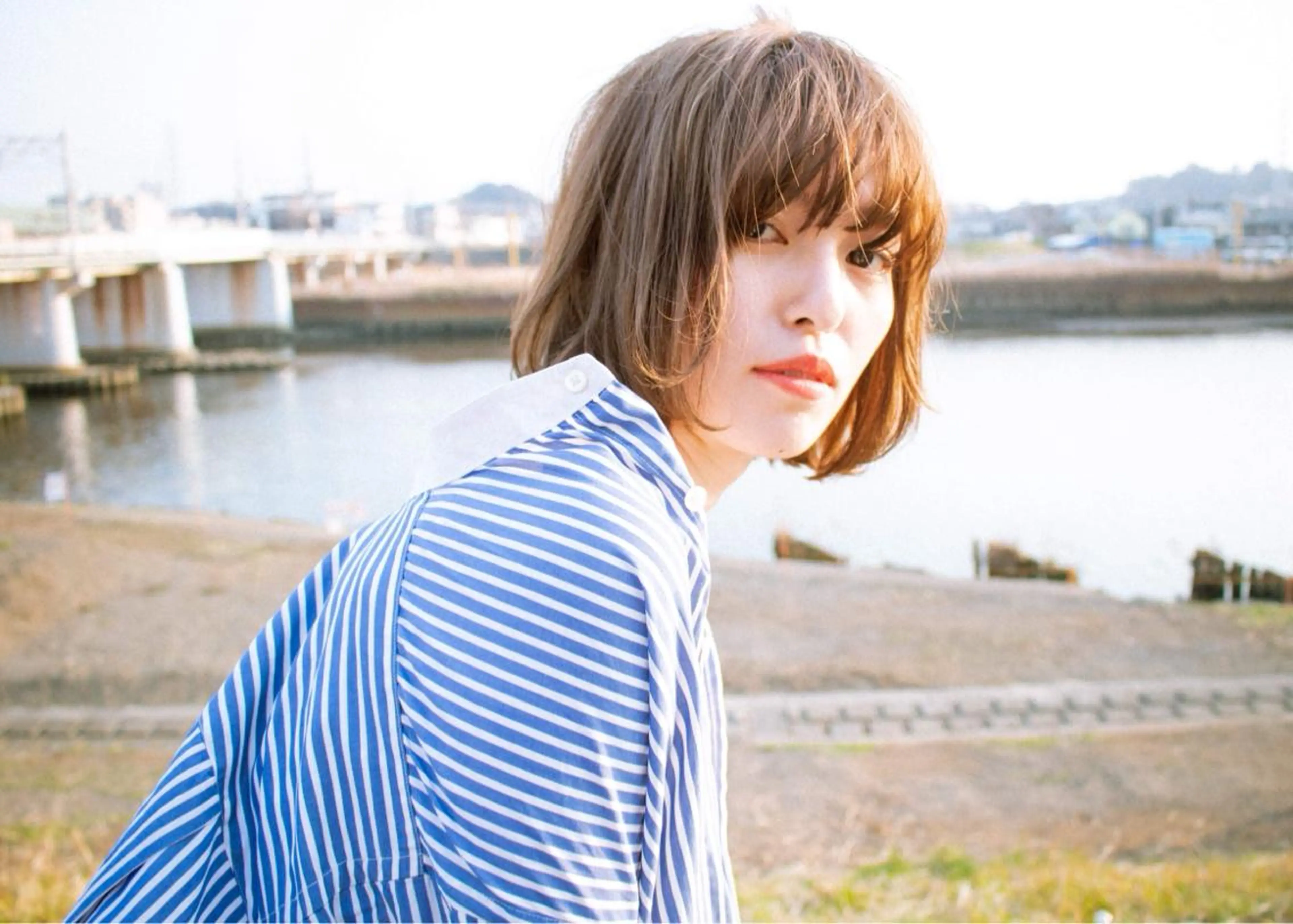 ミディアム gite カワムラナオキのヘアスタイル