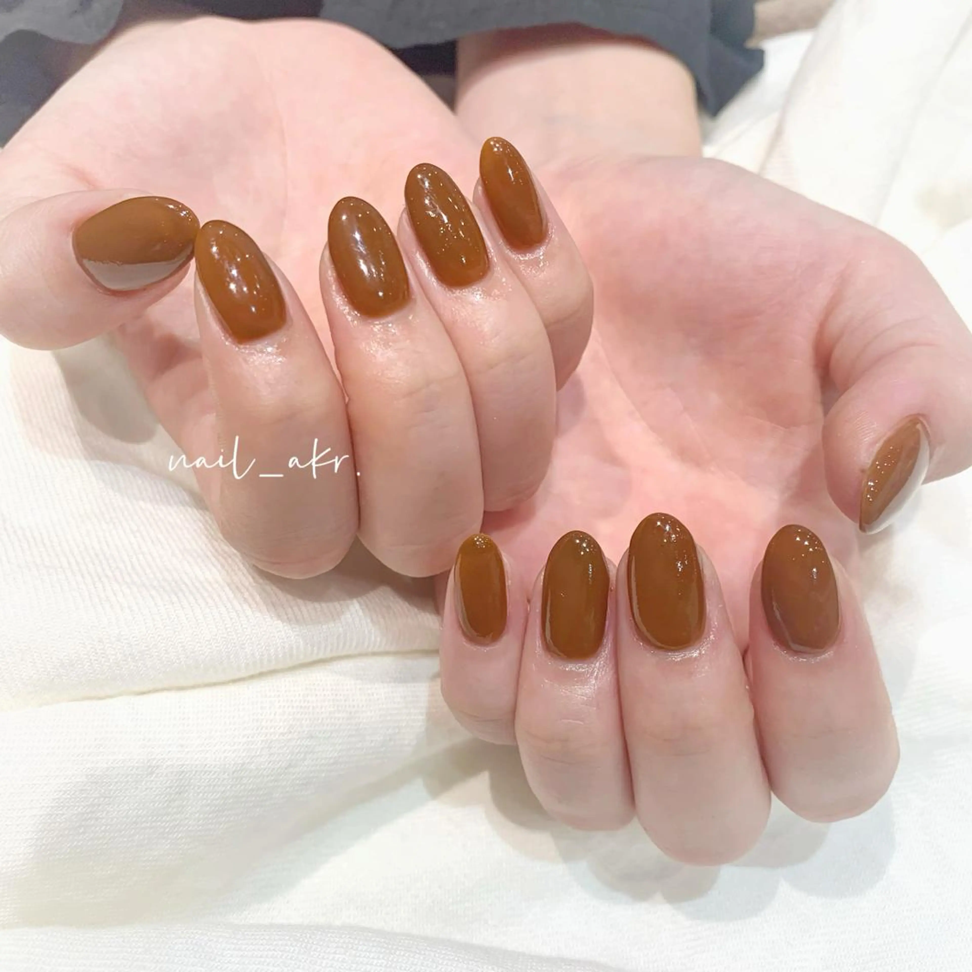 ネイル ブラウン ハンドネイル nailAVANCE akariのネイルデザイン
