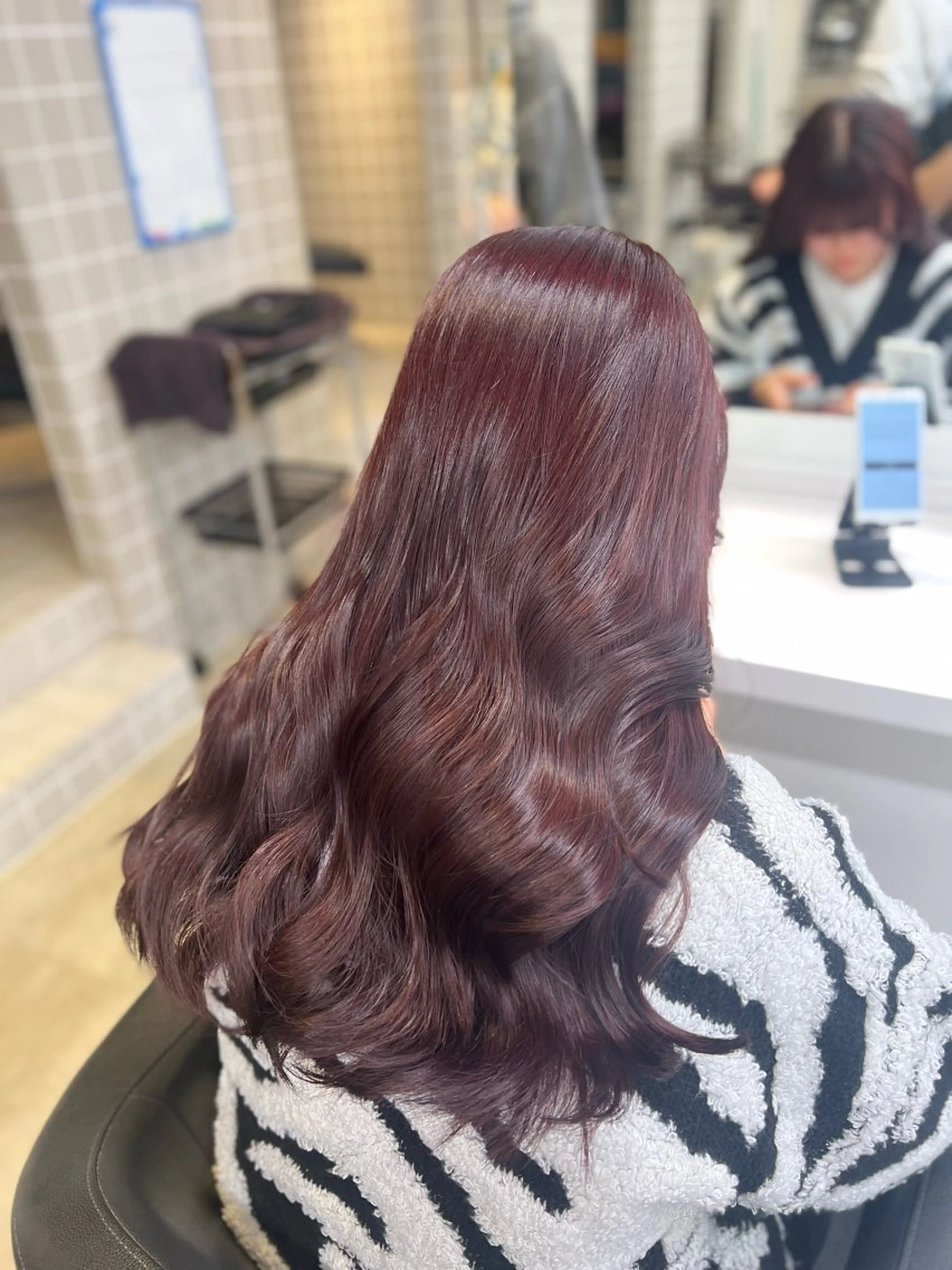 ロング カラー ヘアカラー トリートメント 韓国レイヤーカット /REIのヘアスタイル