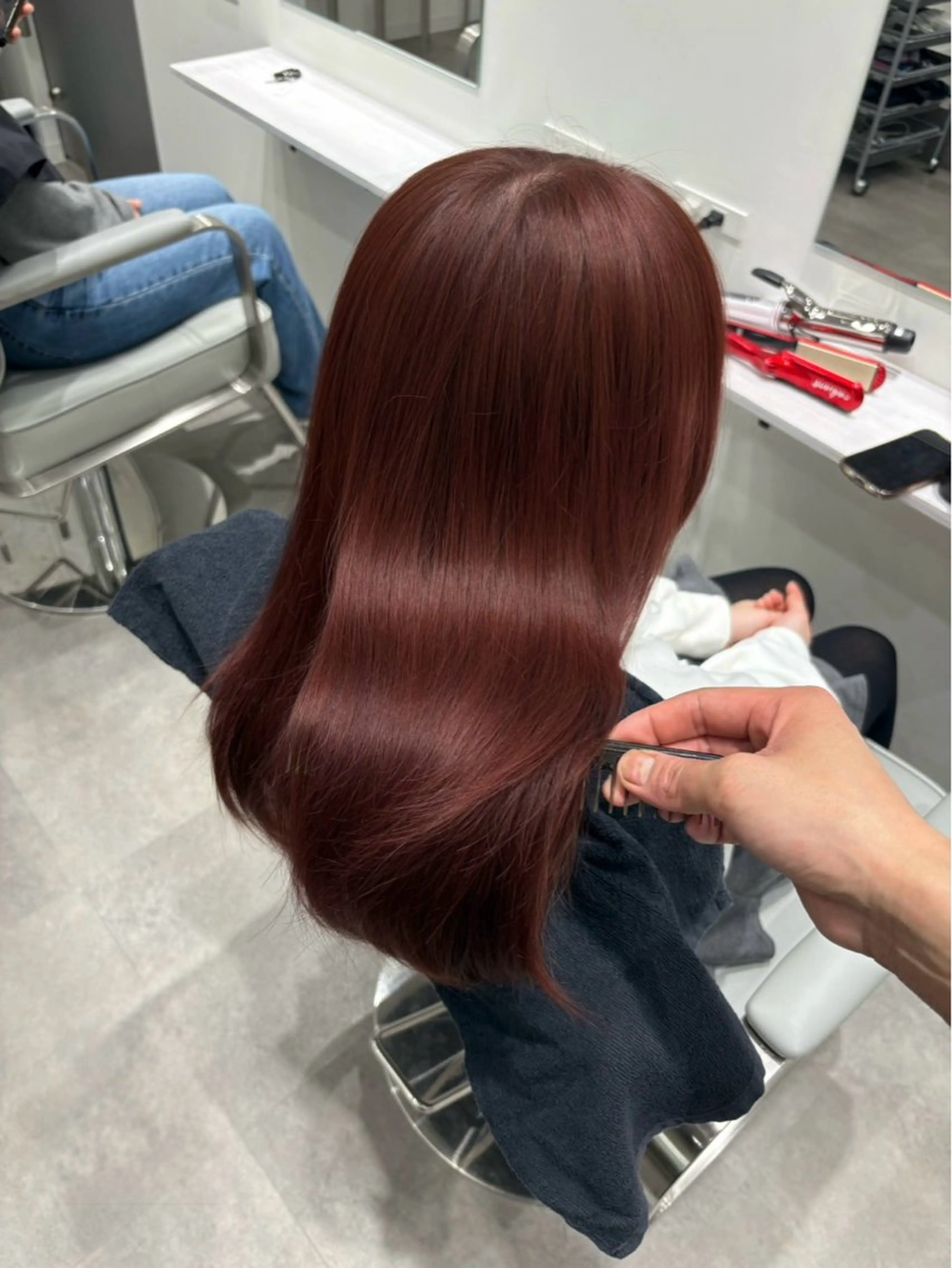 ロング カラー 透明感カラー レイヤーカット 似合わせカット カット ヘアカラー PULSE yokohama所属・横浜駅/韓国レイヤー カット/髪質改善のヘアスタイル