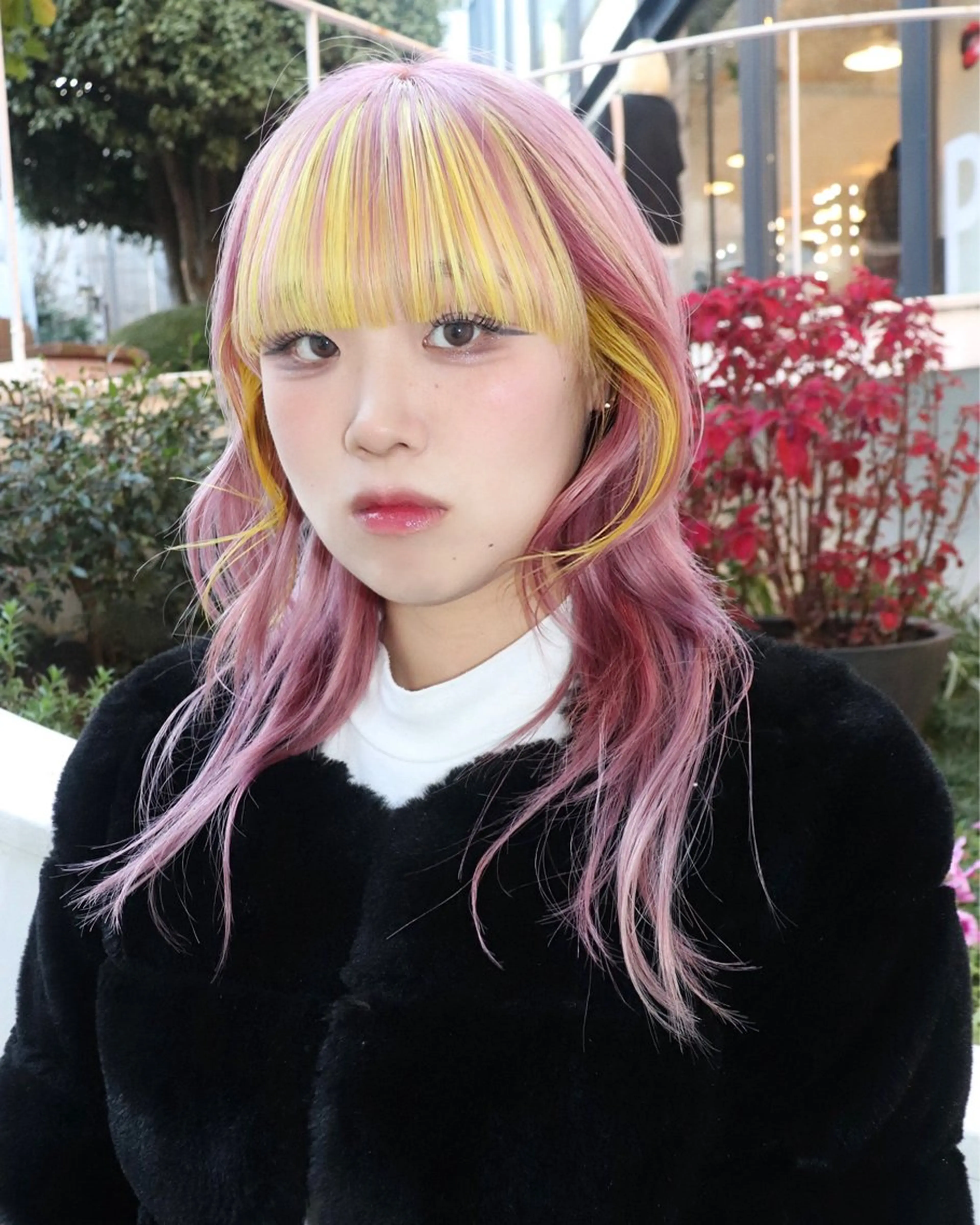 セミロング カラー @kyoniyy KYONIのヘアスタイル