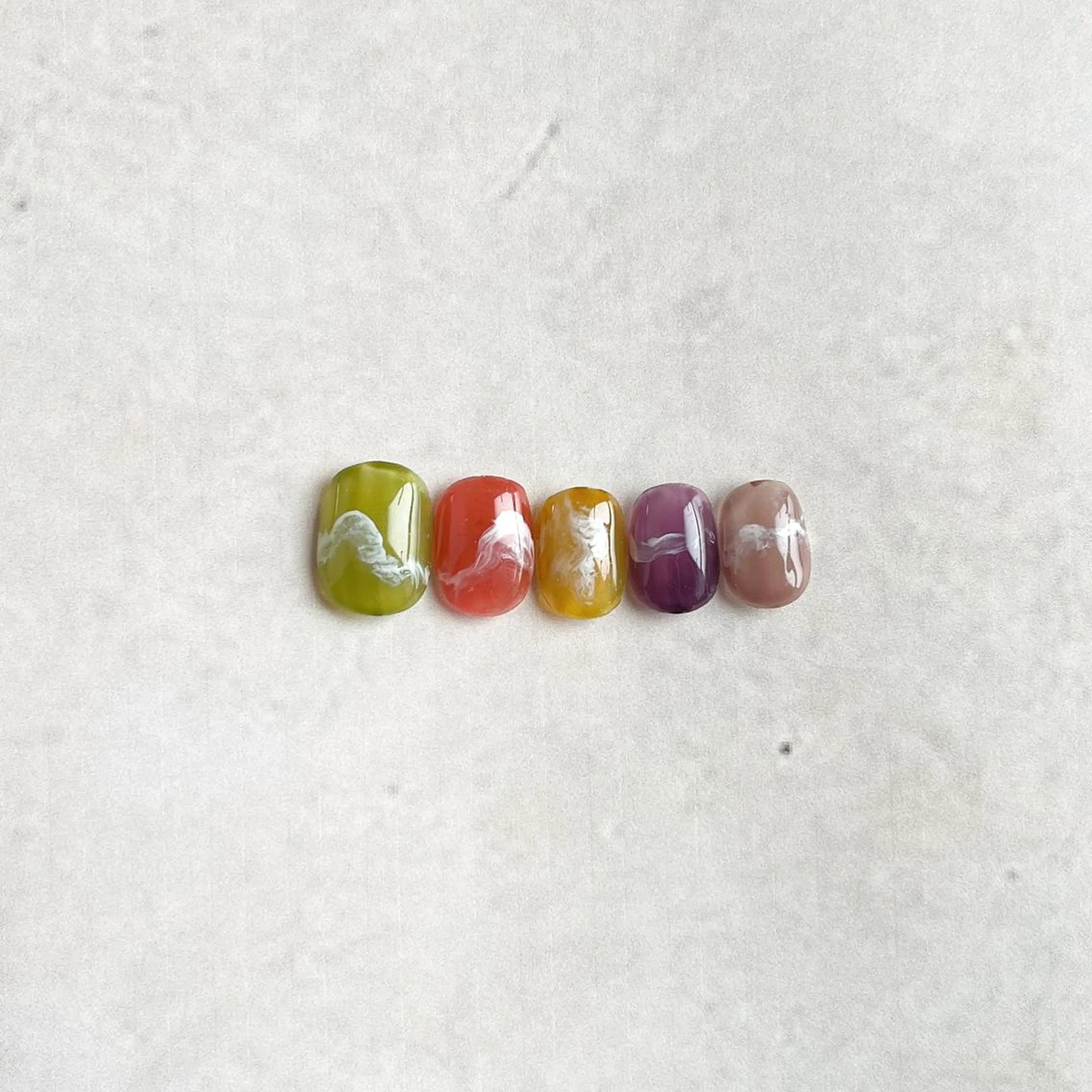 ネイル クリアネイル 夏ネイル フリーランス¨̮⃝ ネイリストOKADAのネイルデザイン