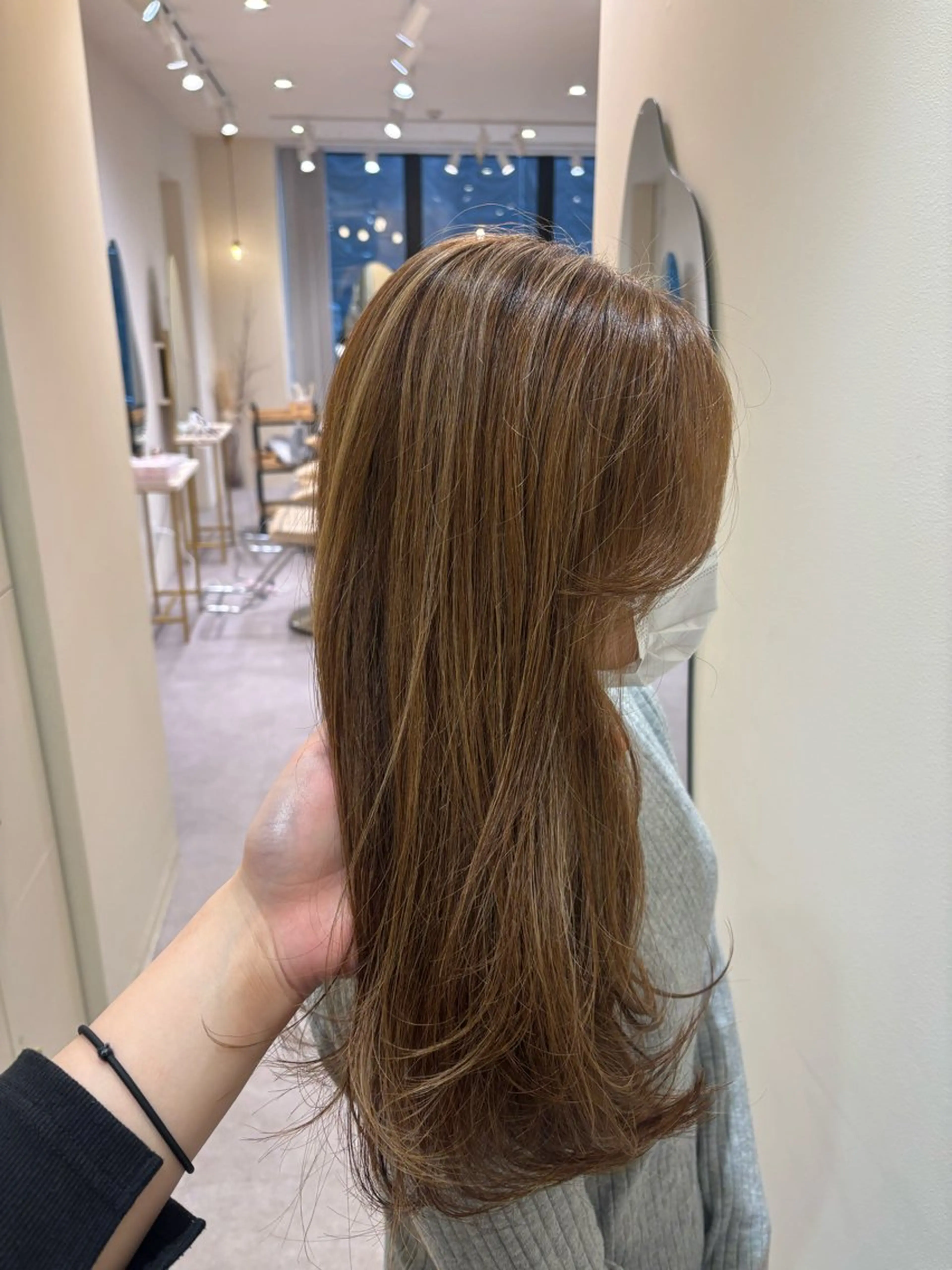 ロング カラー ハイライトカラー ハイライト TinkerLip所属・レイヤー／ボブ／暗髪 透明感カラーChieのヘアスタイル