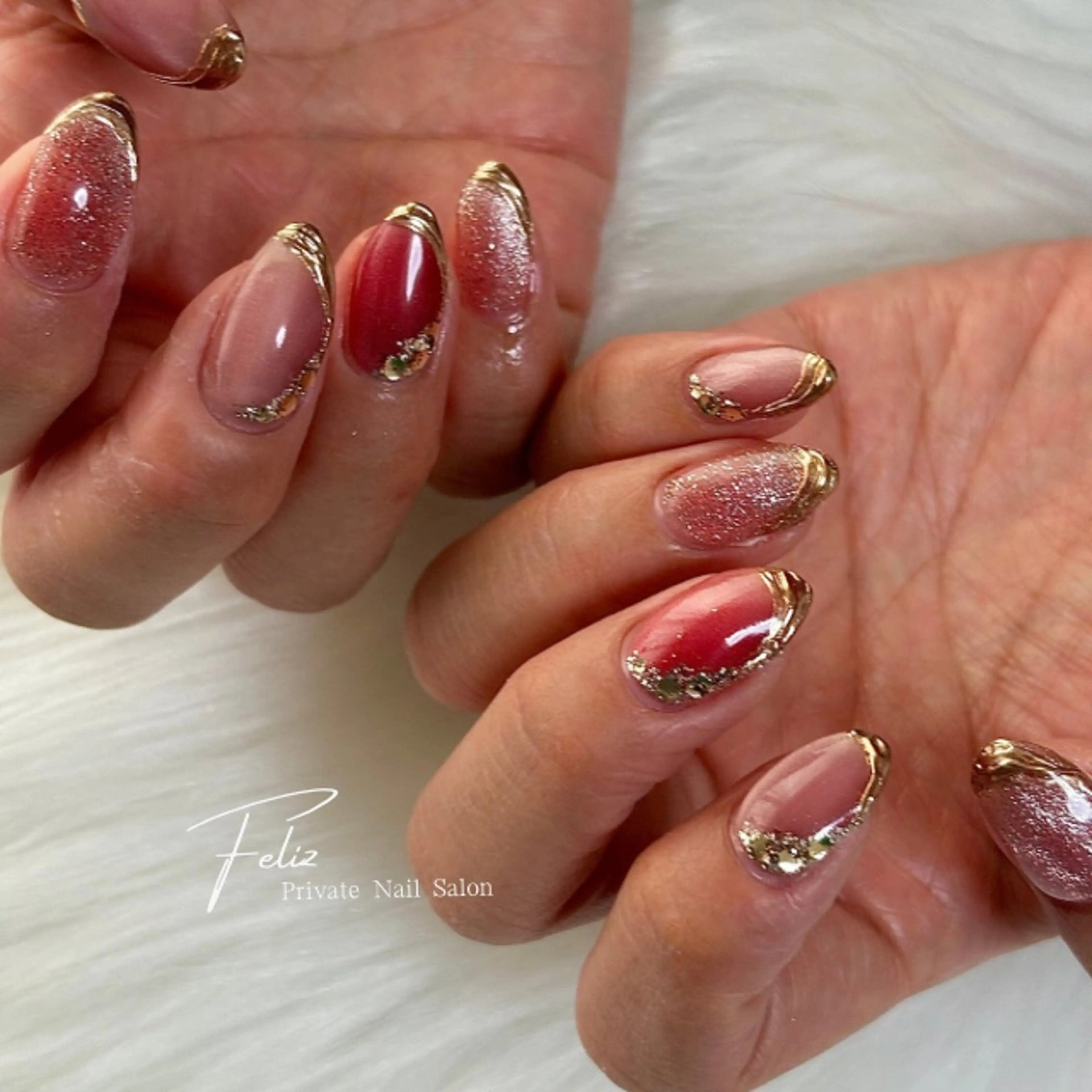 ネイル マグネットネイル ハンドネイル ハンドケア Feliz所属・Feliz 楽しいネイルサロンのネイルデザイン