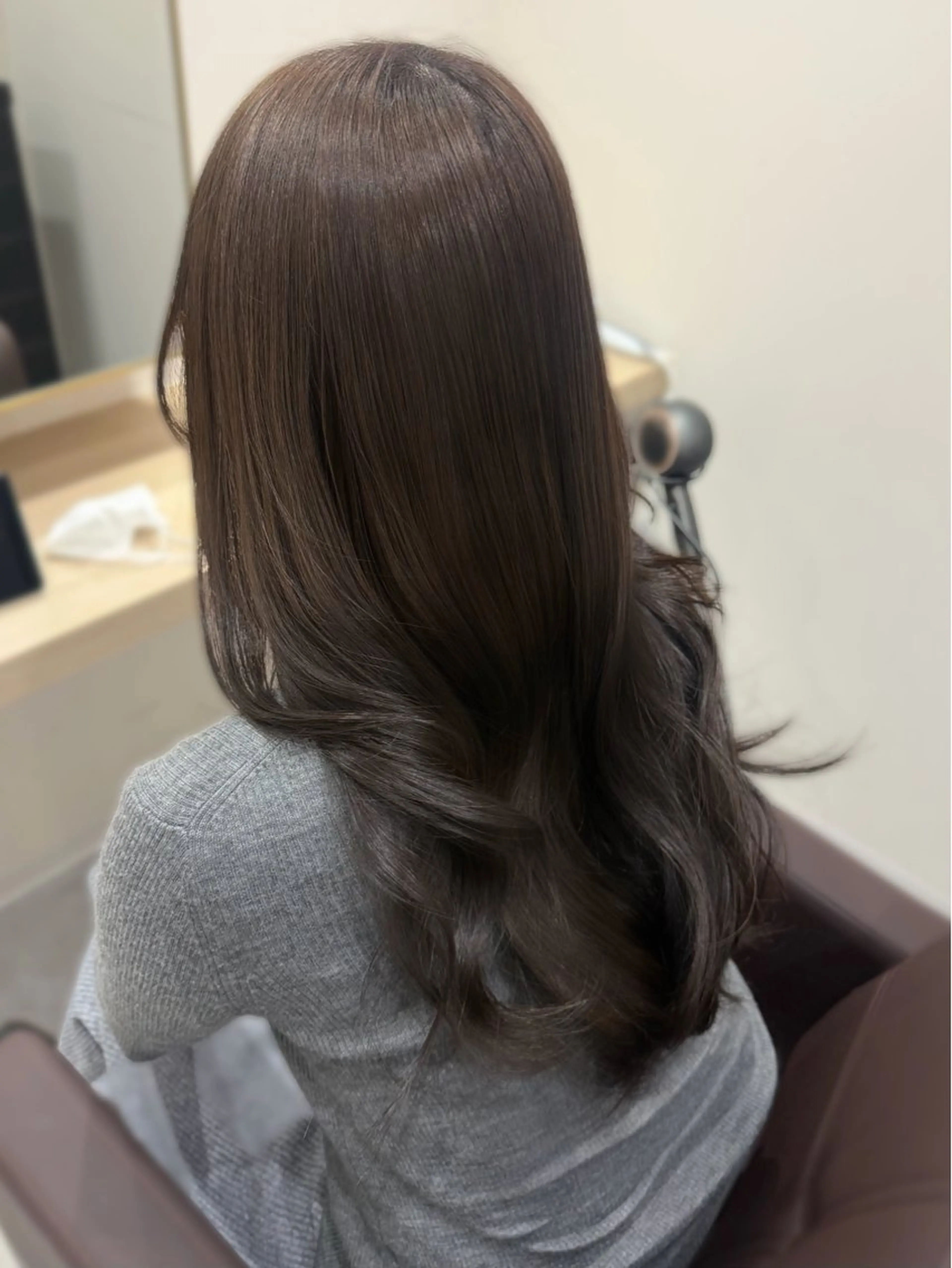 ロング カラー ブラウンカラー 透明感カラー カット ヘアカラー トリートメント attrait 梅田店所属・梅田/似合わせボブ /顔周り/RINKAのヘアスタイル