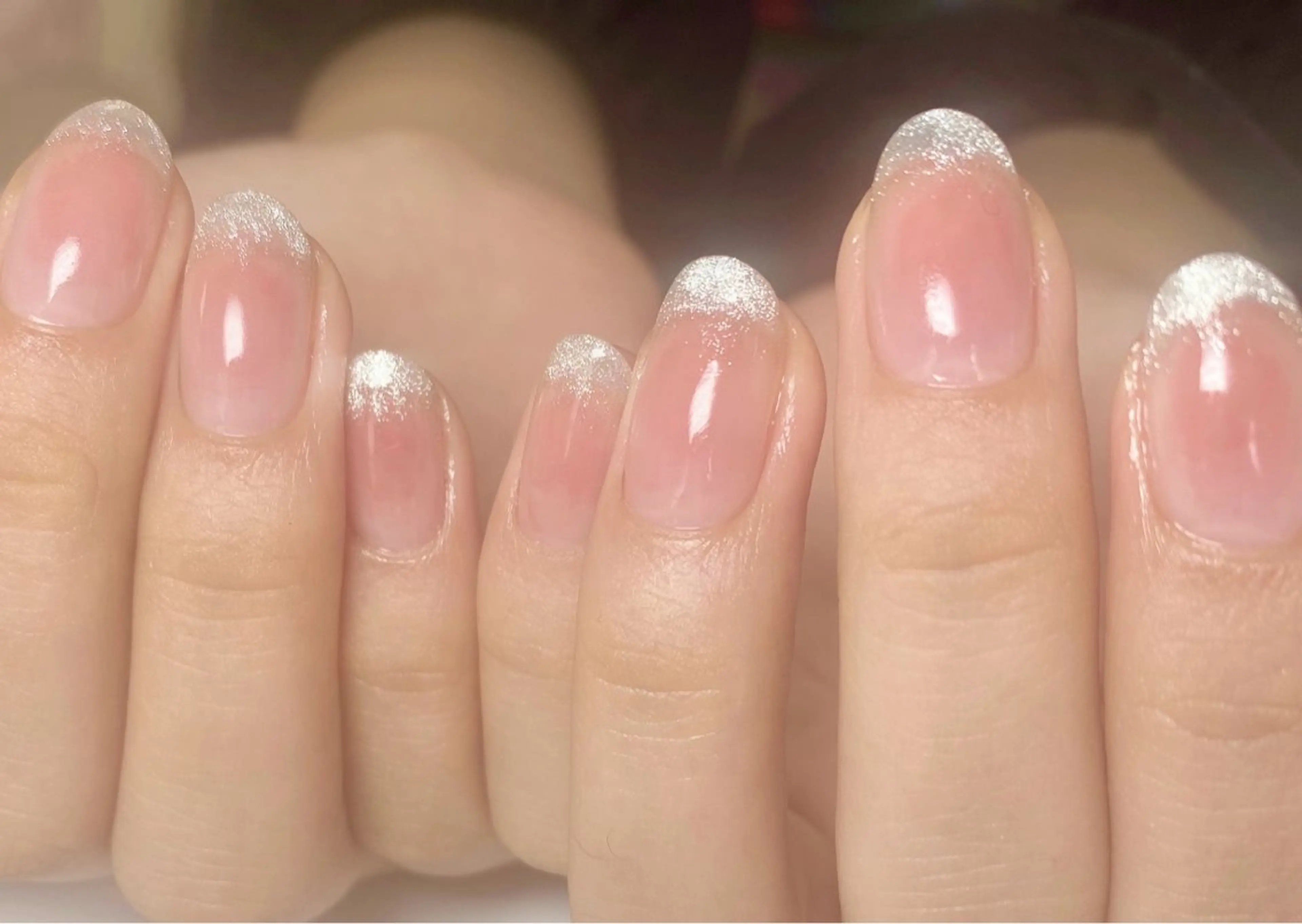 ネイル チークネイル フレンチネイル ジェルネイル マグネットネイル マグネットフレンチ Nail Salon K 🧸美爪育成のネイルデザイン