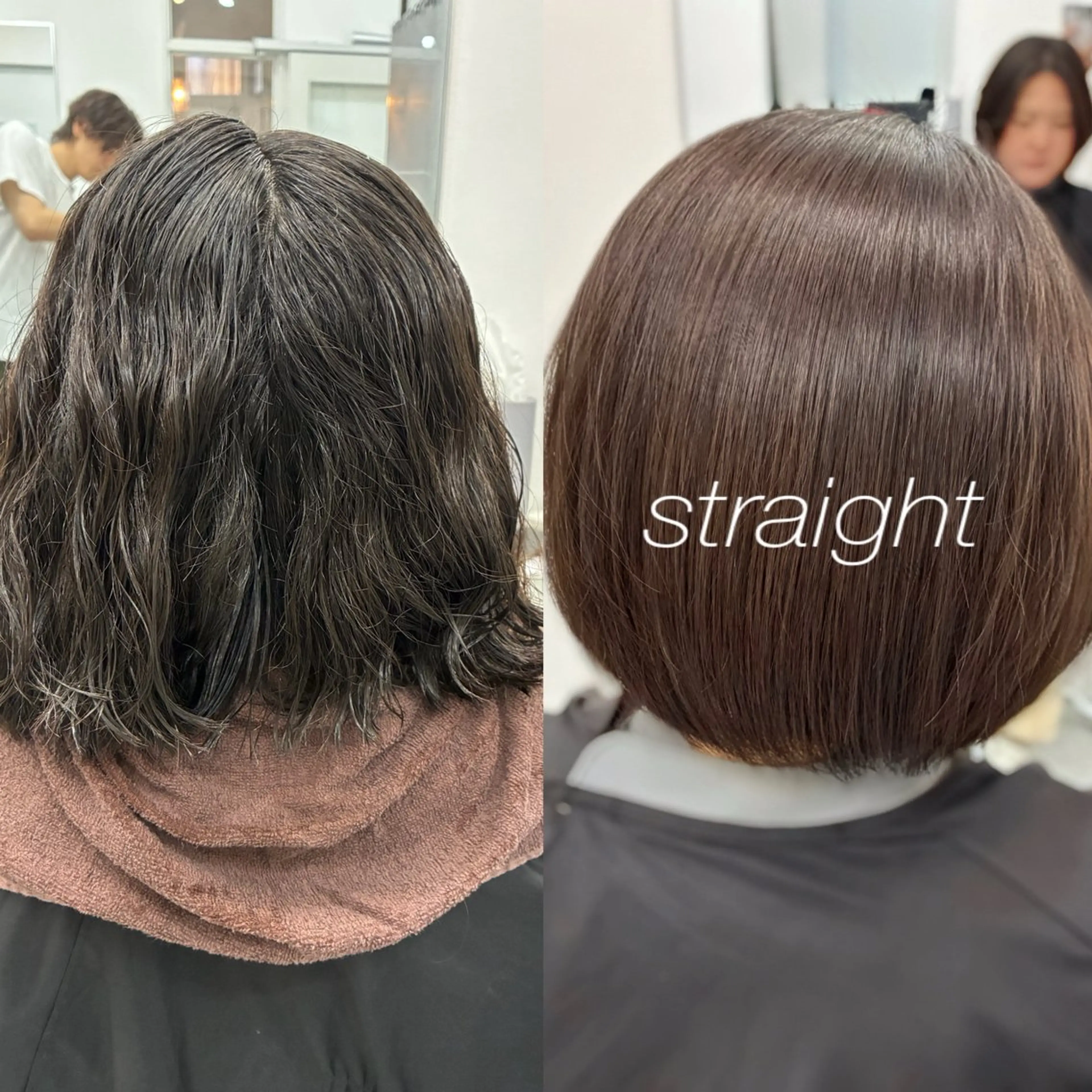 ミディアム カット 縮毛矯正 トリートメント LOMKH所属・レイヤーカット /縮毛矯正/タツヤのヘアスタイル