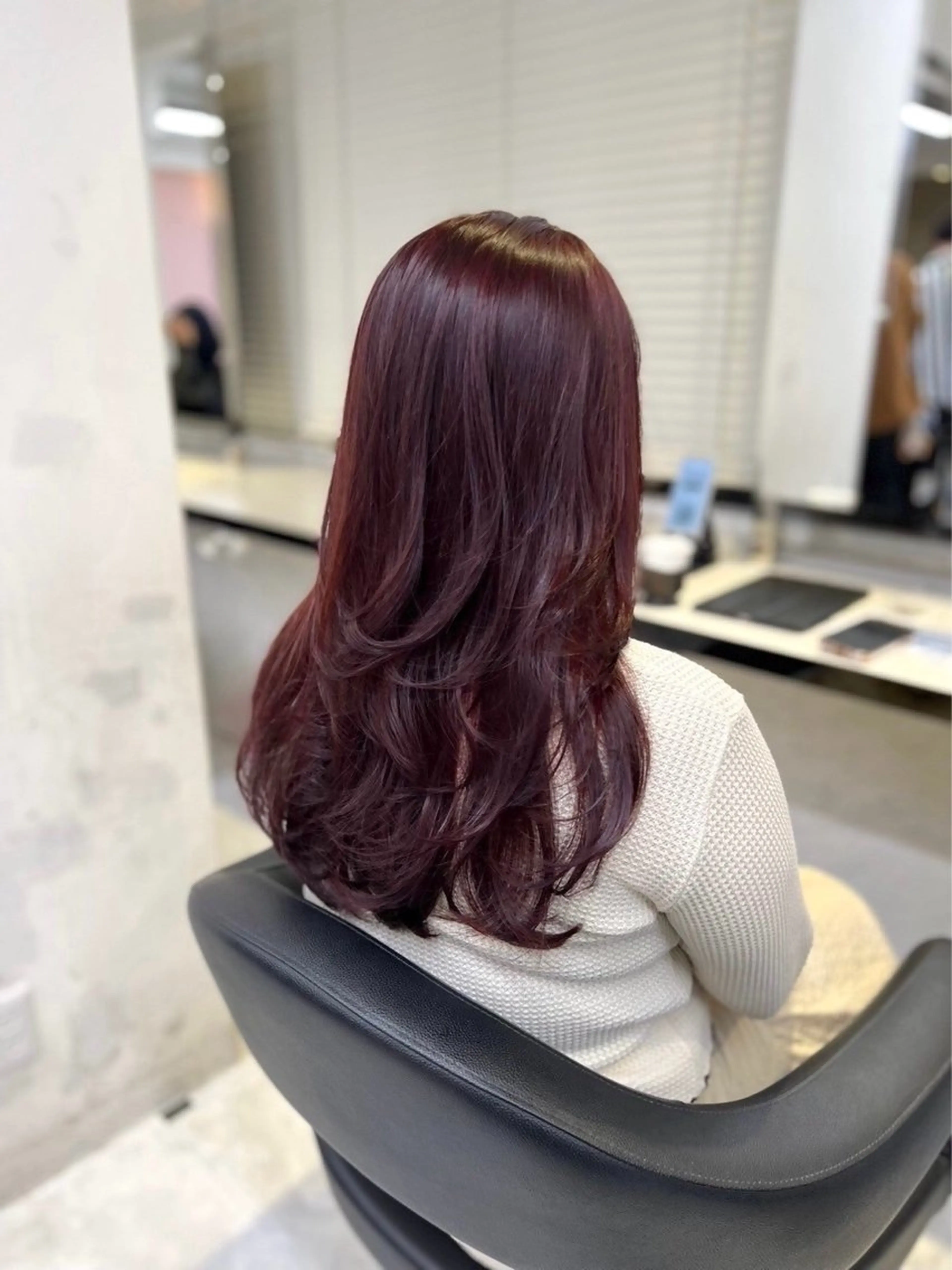 ロング カラー ヘアアレンジ ヘアカラー トリートメント 暖色・髪質改善🍒 吉武杏莉のヘアスタイル