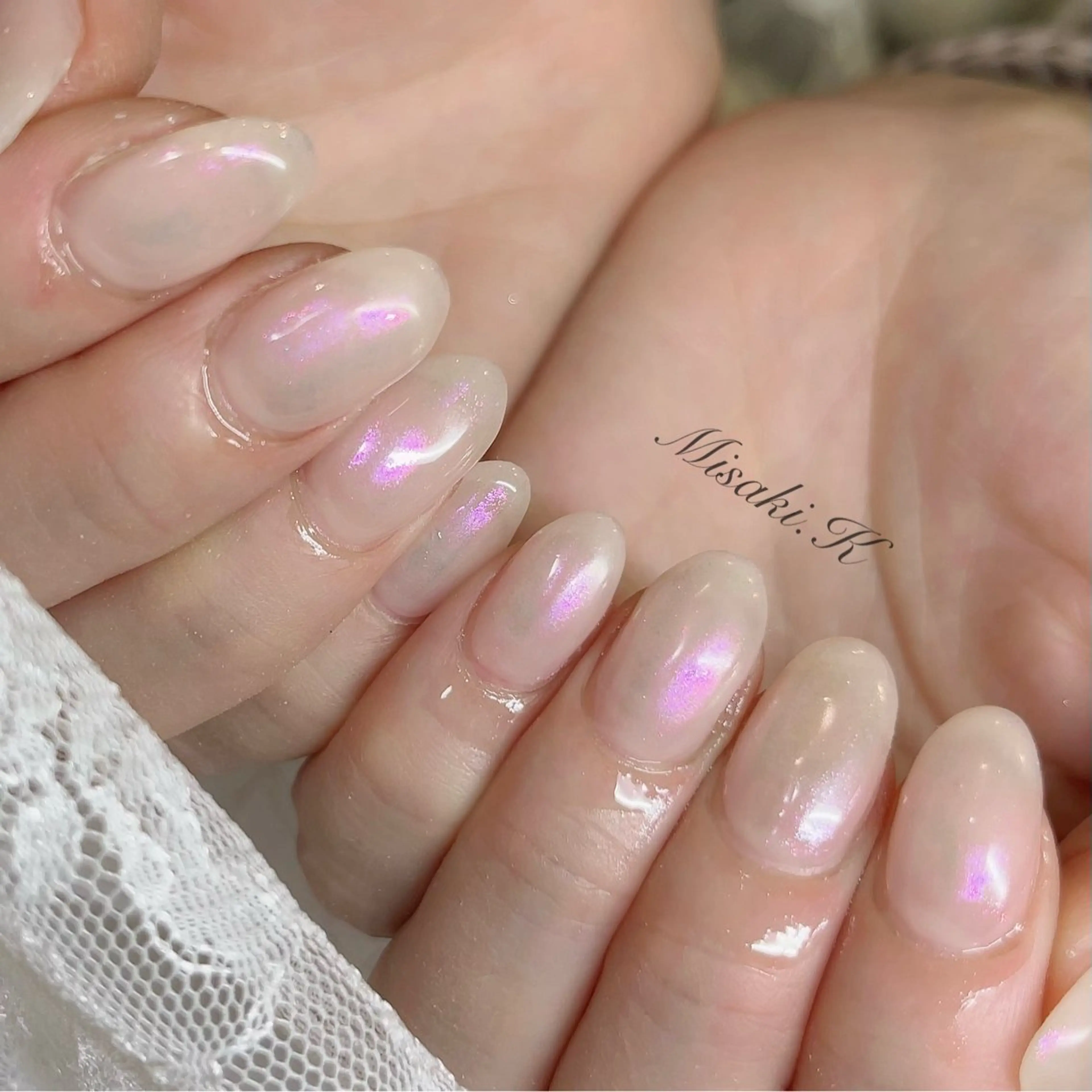 ネイル オーロラネイル ミラーネイル K. Misakiのネイルデザイン