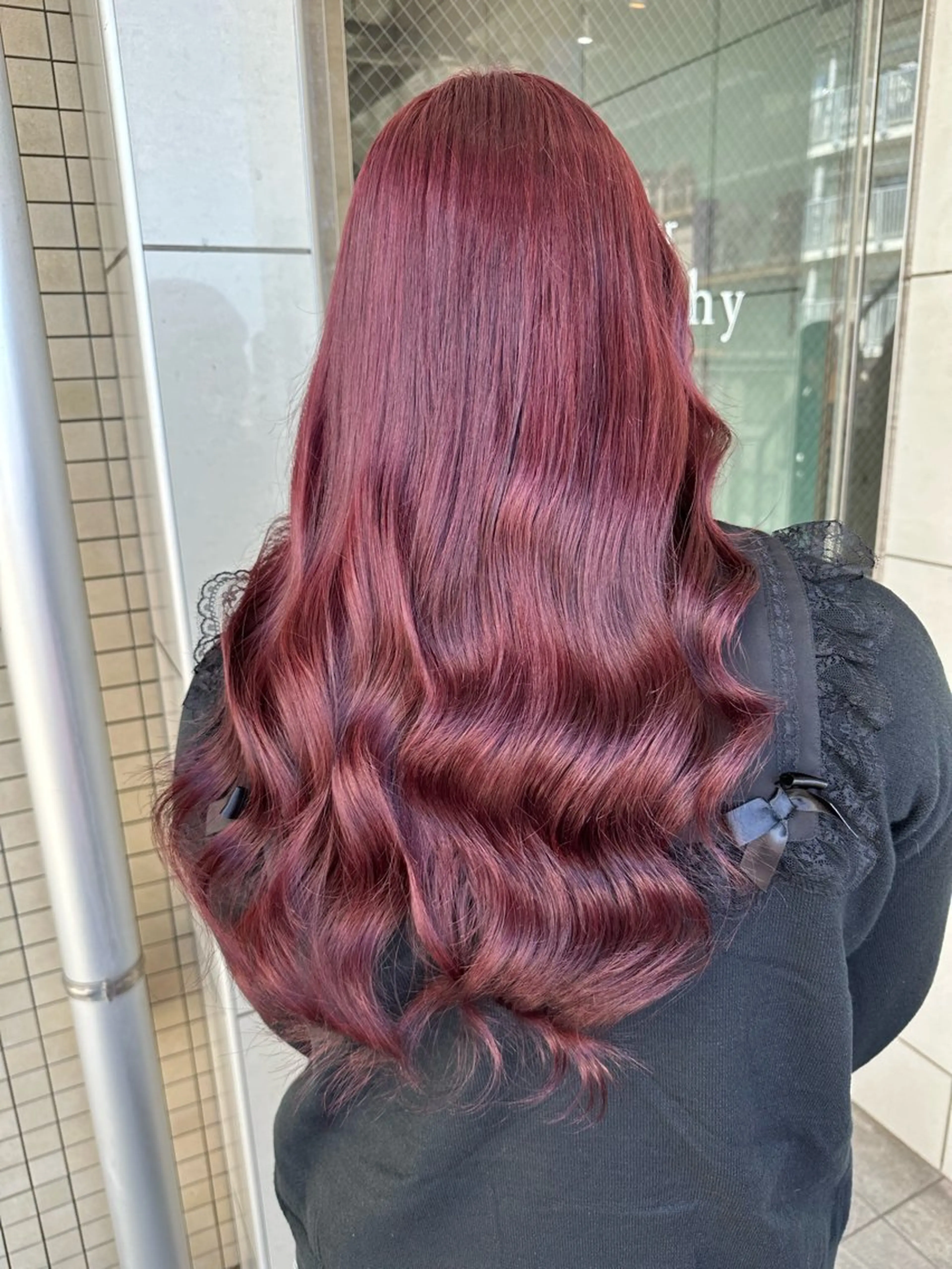 ロング カラー ピンクカラー ピンクパープル パープルカラー ヘアカラー トリートメント 🧸プルエクステ❤︎ ネイルKAO🧸のヘアスタイル