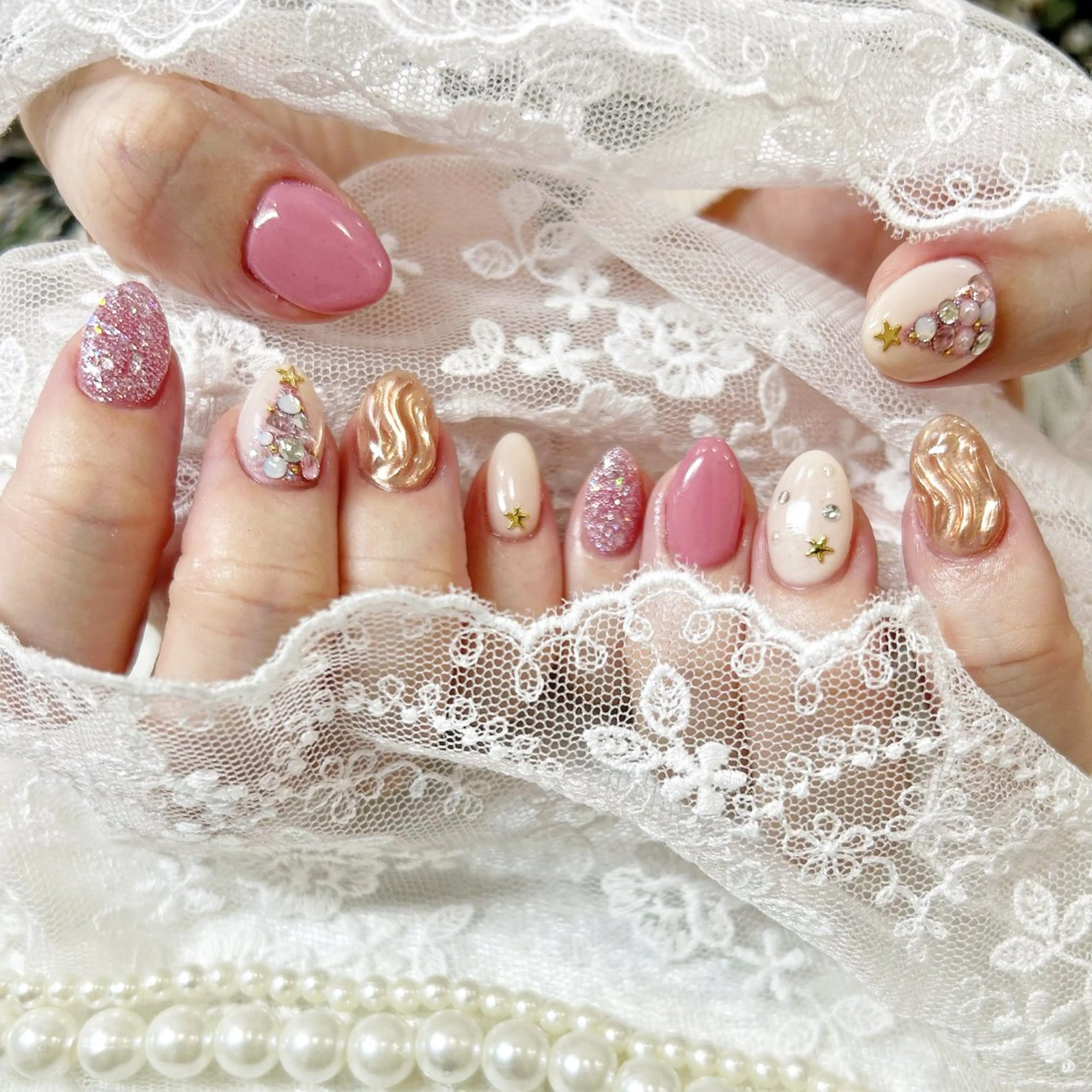 ネイル 冬ネイル クリスマス ハンドネイル フットネイル Minami 🍓のネイルデザイン