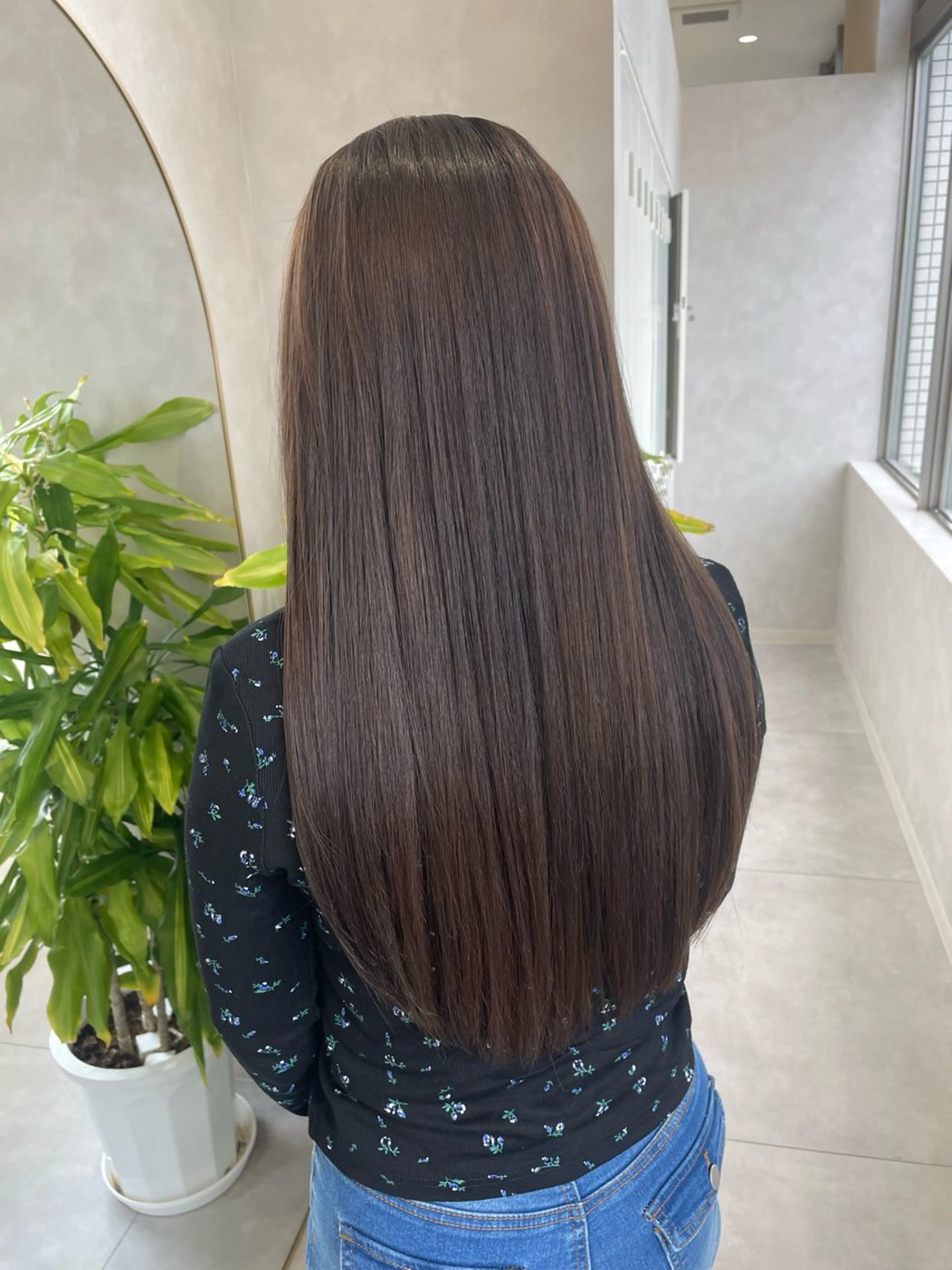 ロング カラー ダークグレー ダークグレージュ グレージュ オレンジ 🌷Eleanor Aya🌷のヘアスタイル