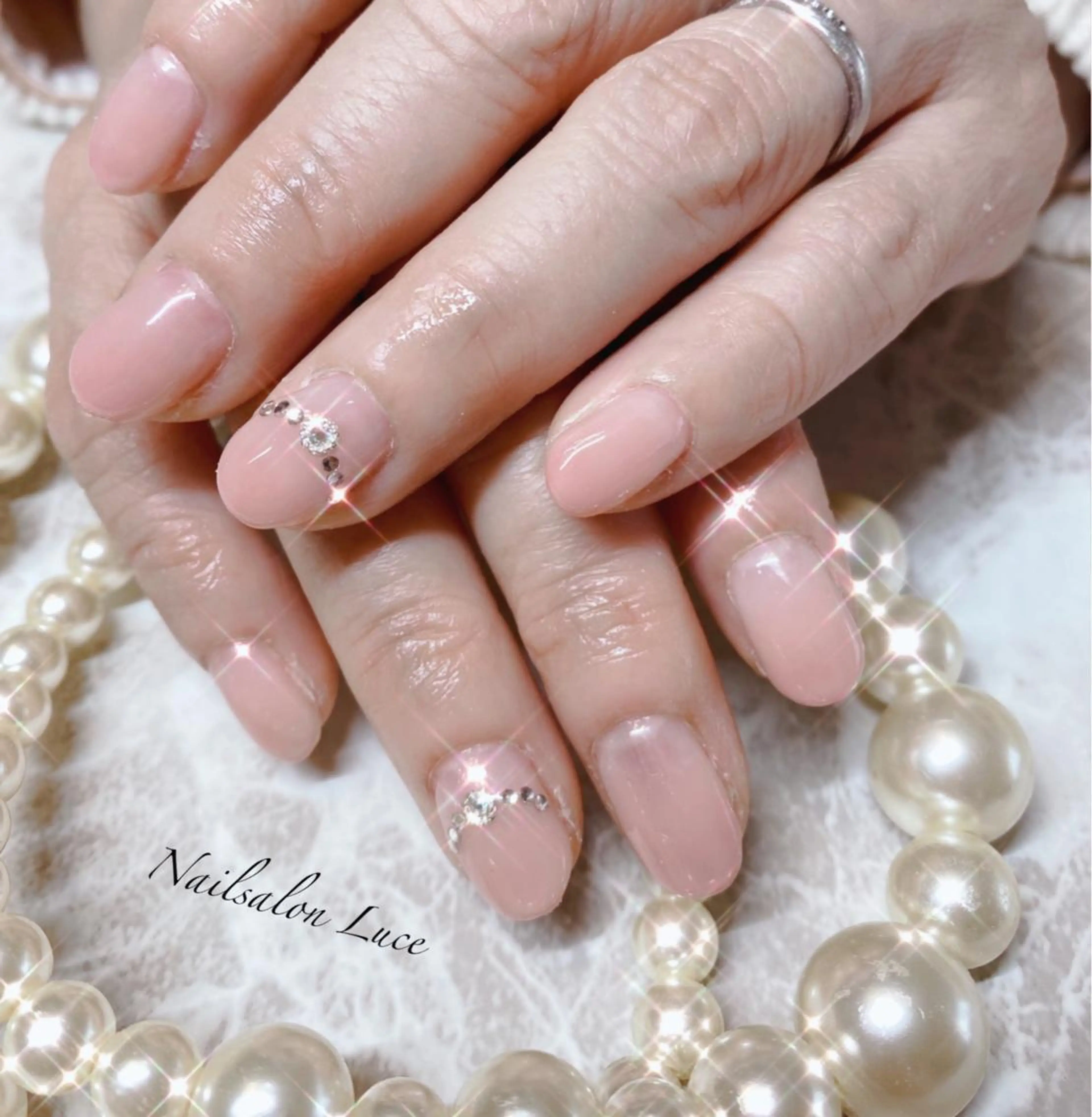 ネイル ジェルネイル オフィスネイル ワンカラーネイル ネイル& 脱毛サロン　Lのマツエク・マツパデザイン