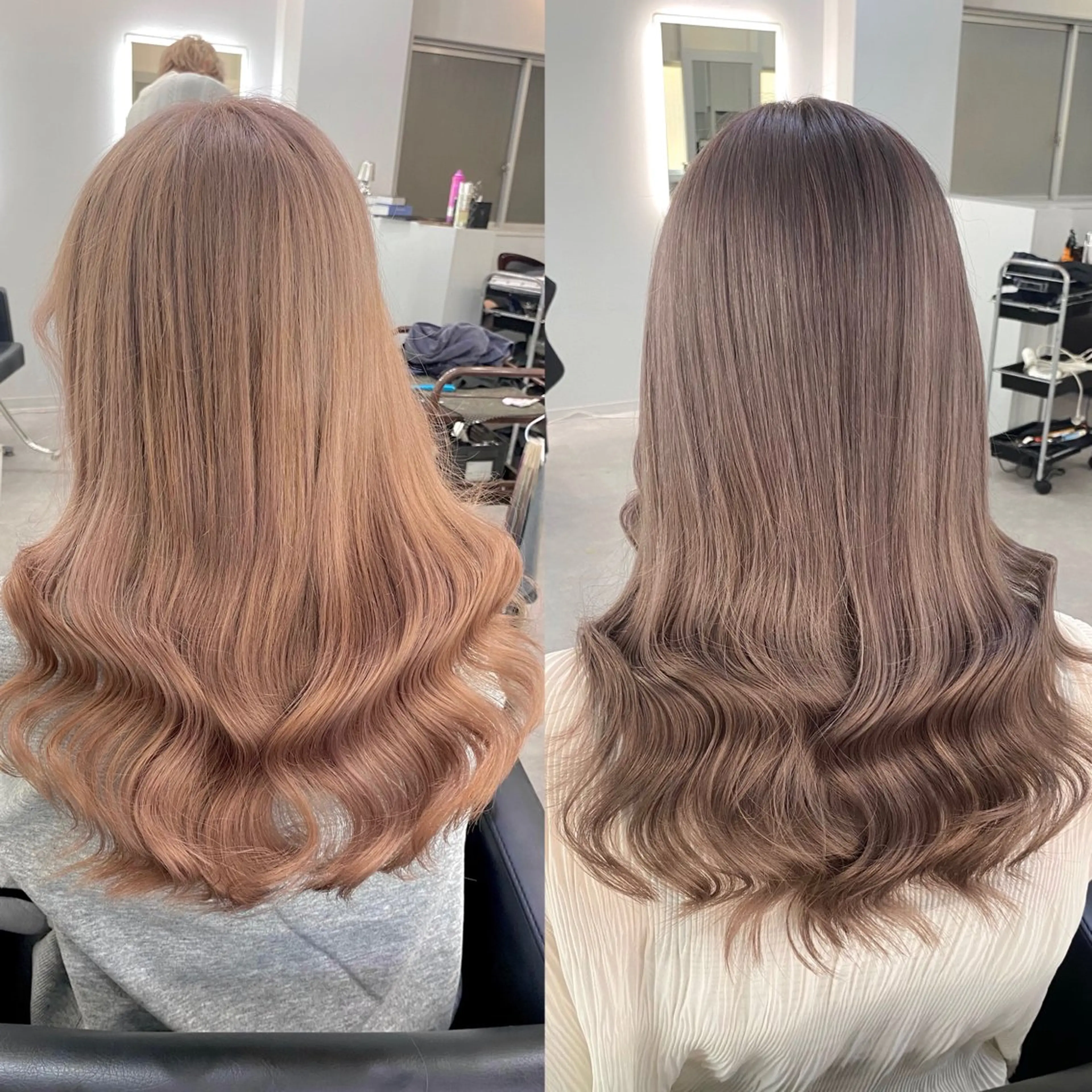 今だけお得🤎“可愛すぎる”透明感ミルクティーカラー+Trトリートメント🤎(ケアブリーチ1回+全体ミルクティーカラー)の写真