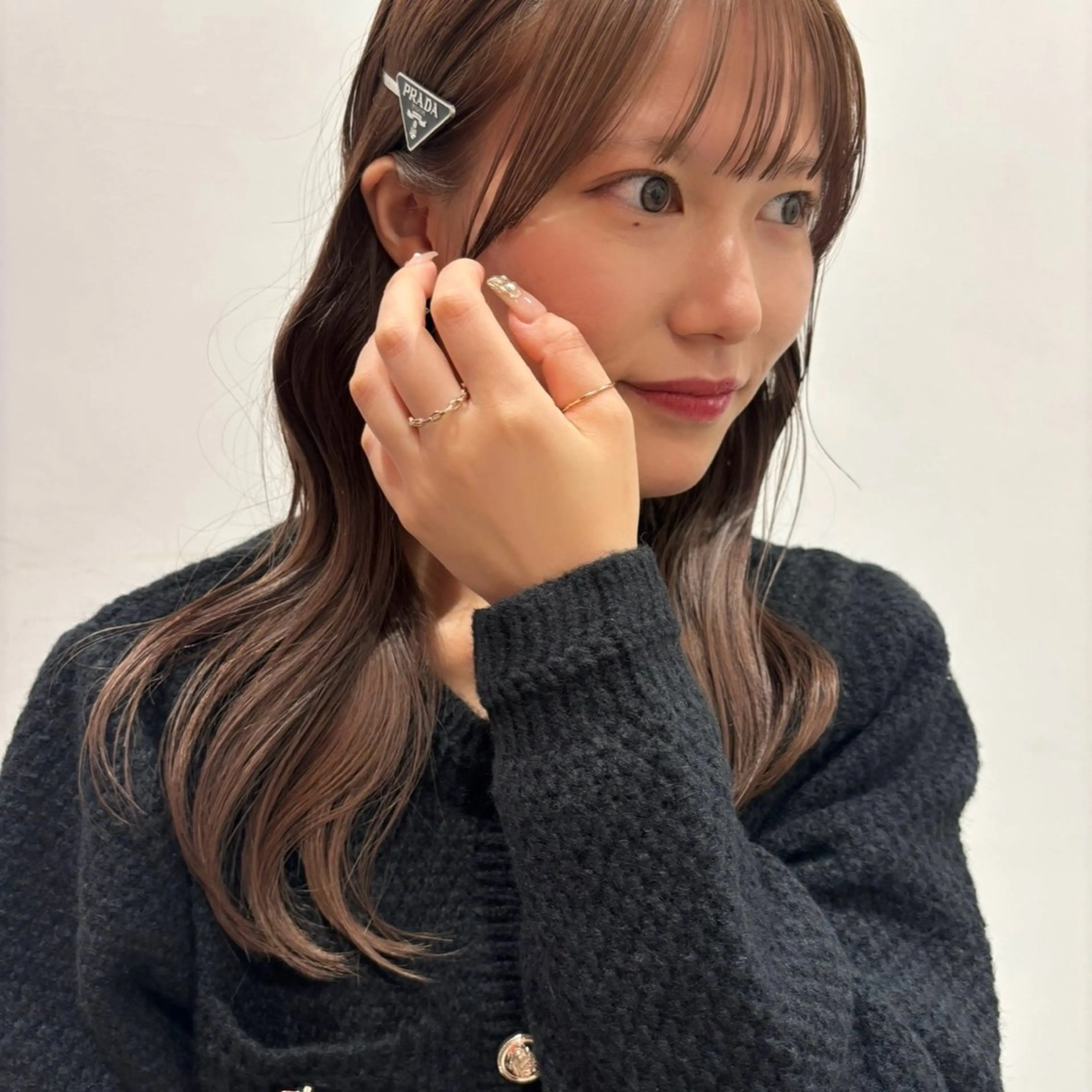 セミロング 顔周りカット KEYMAN HARUKAのマツエク・マツパデザイン