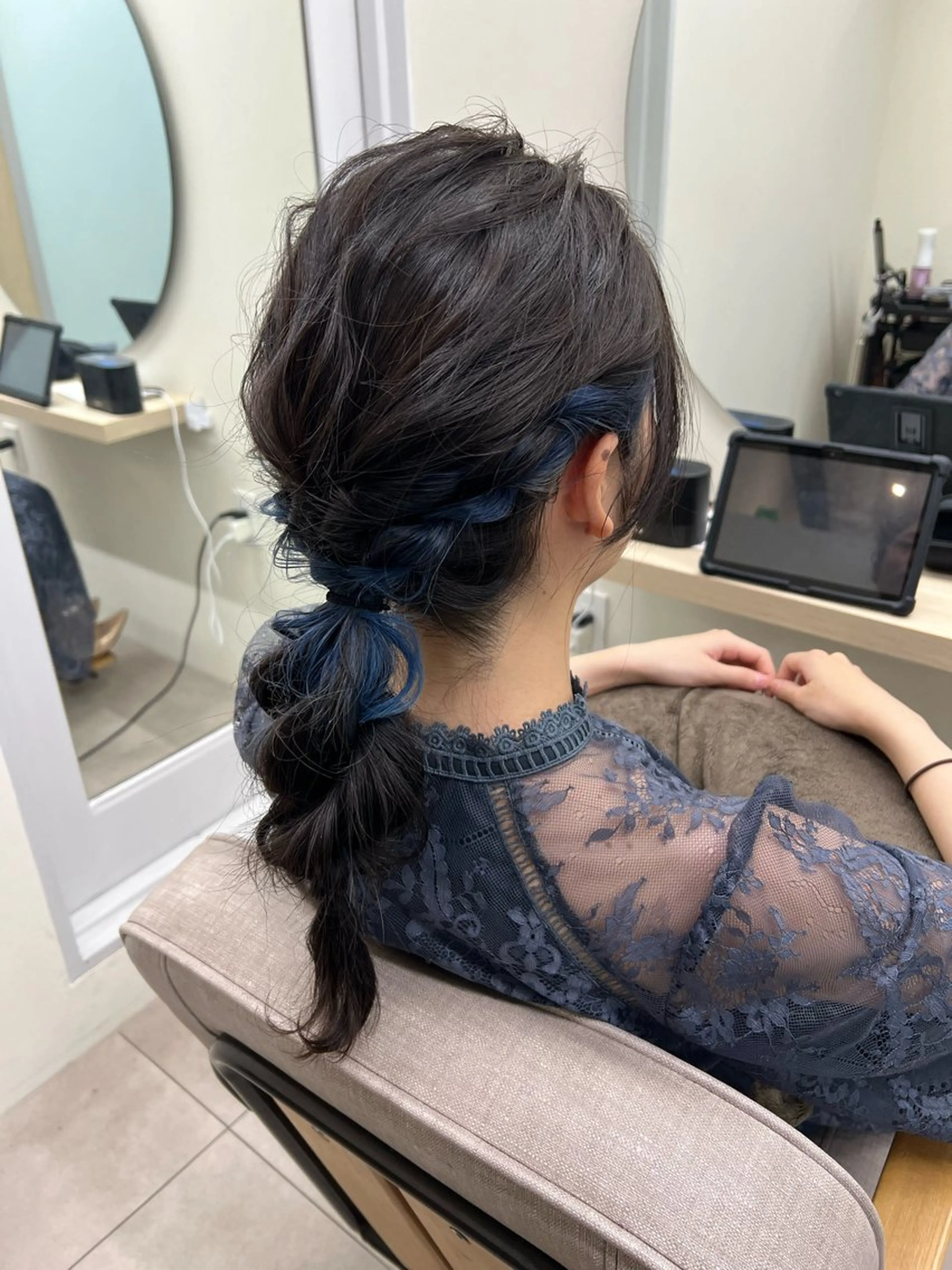 ミディアム カラー インナーカラー メンズ レイヤー ウルフ 弓木啓輔のヘアスタイル