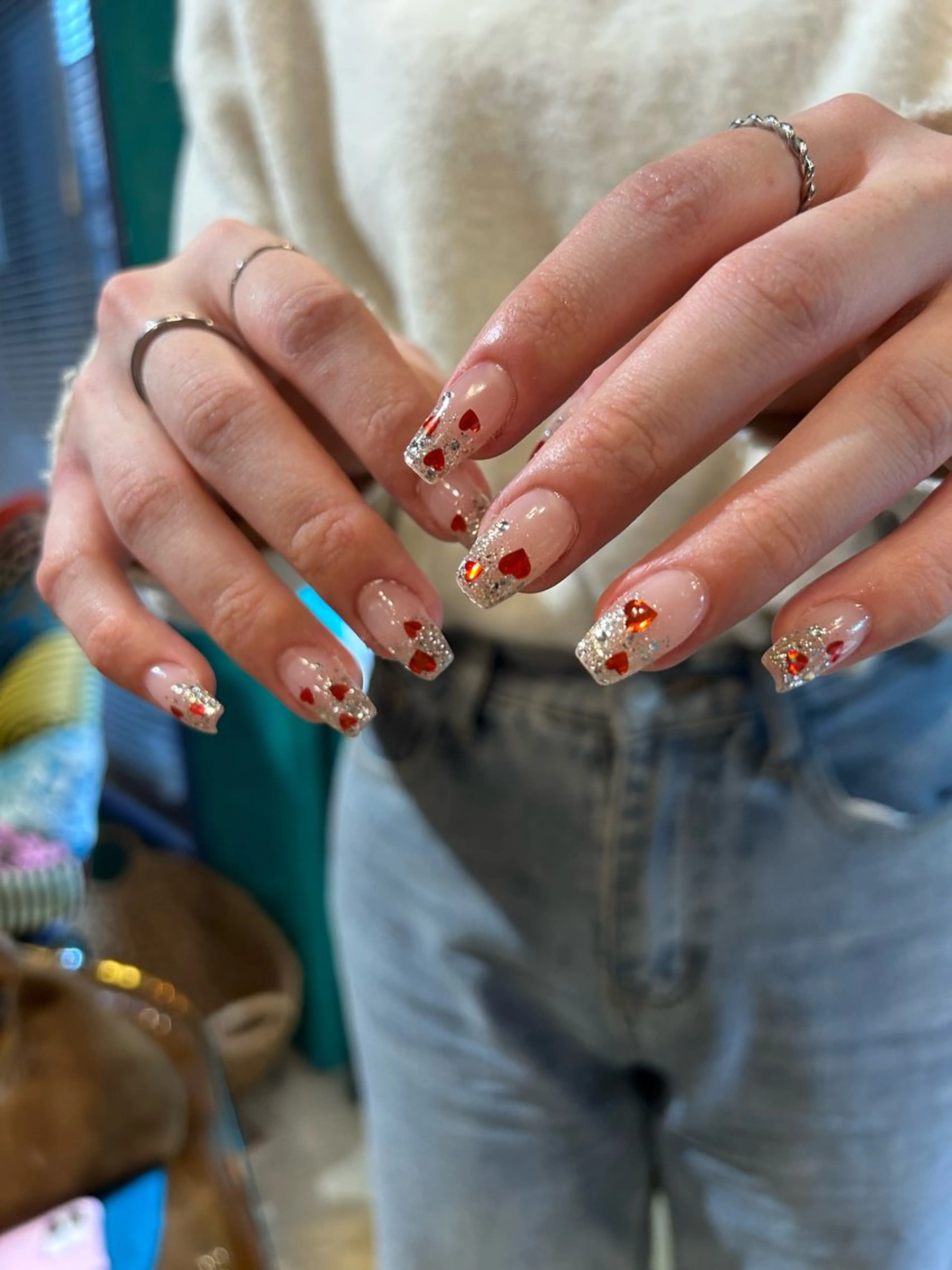 ネイル ハンドネイル キラキラオメメ みずなのネイルデザイン