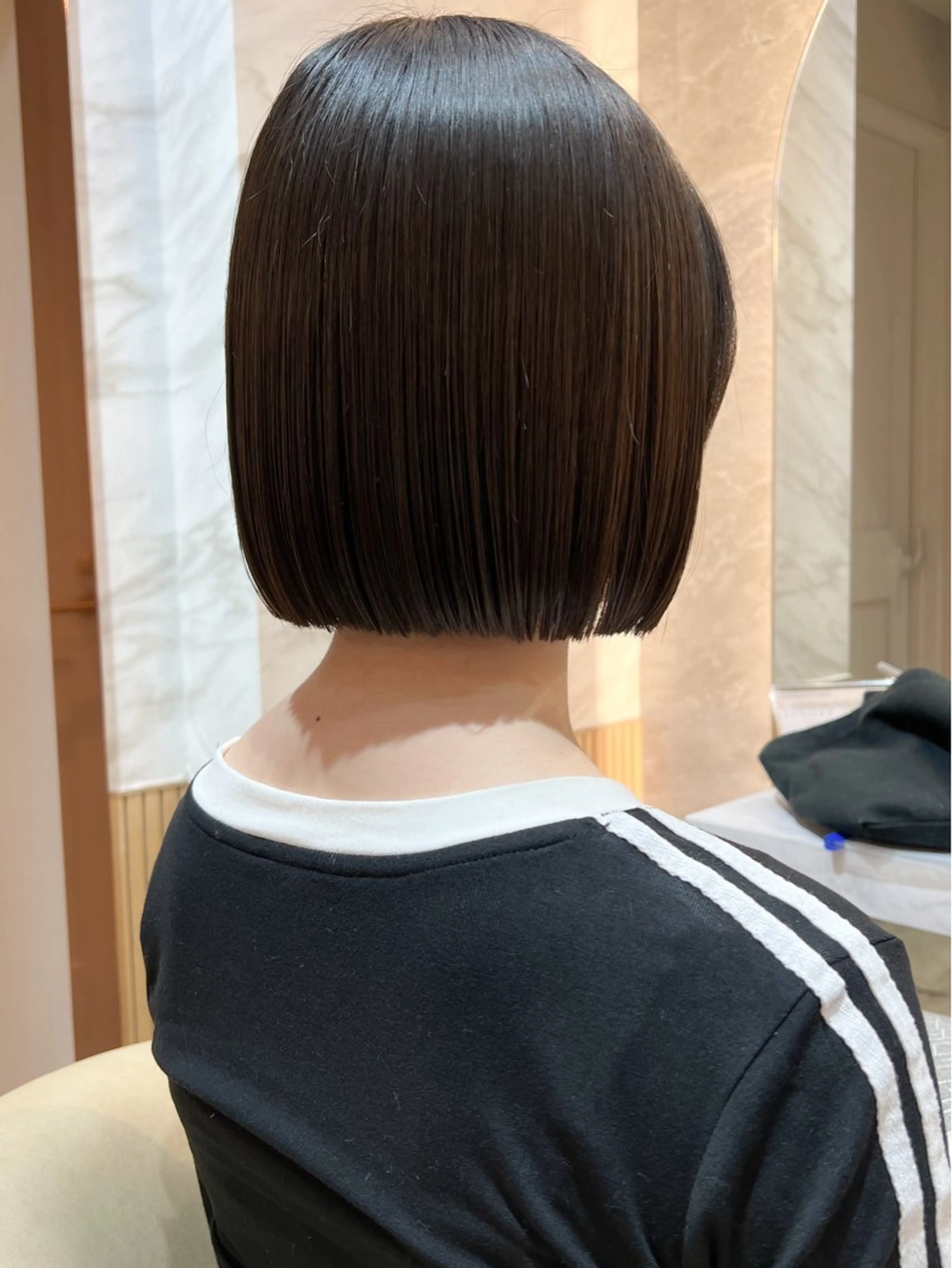 ショート カラー ボブ/巻ける縮毛矯正 /韓国レイヤーはなのヘアスタイル