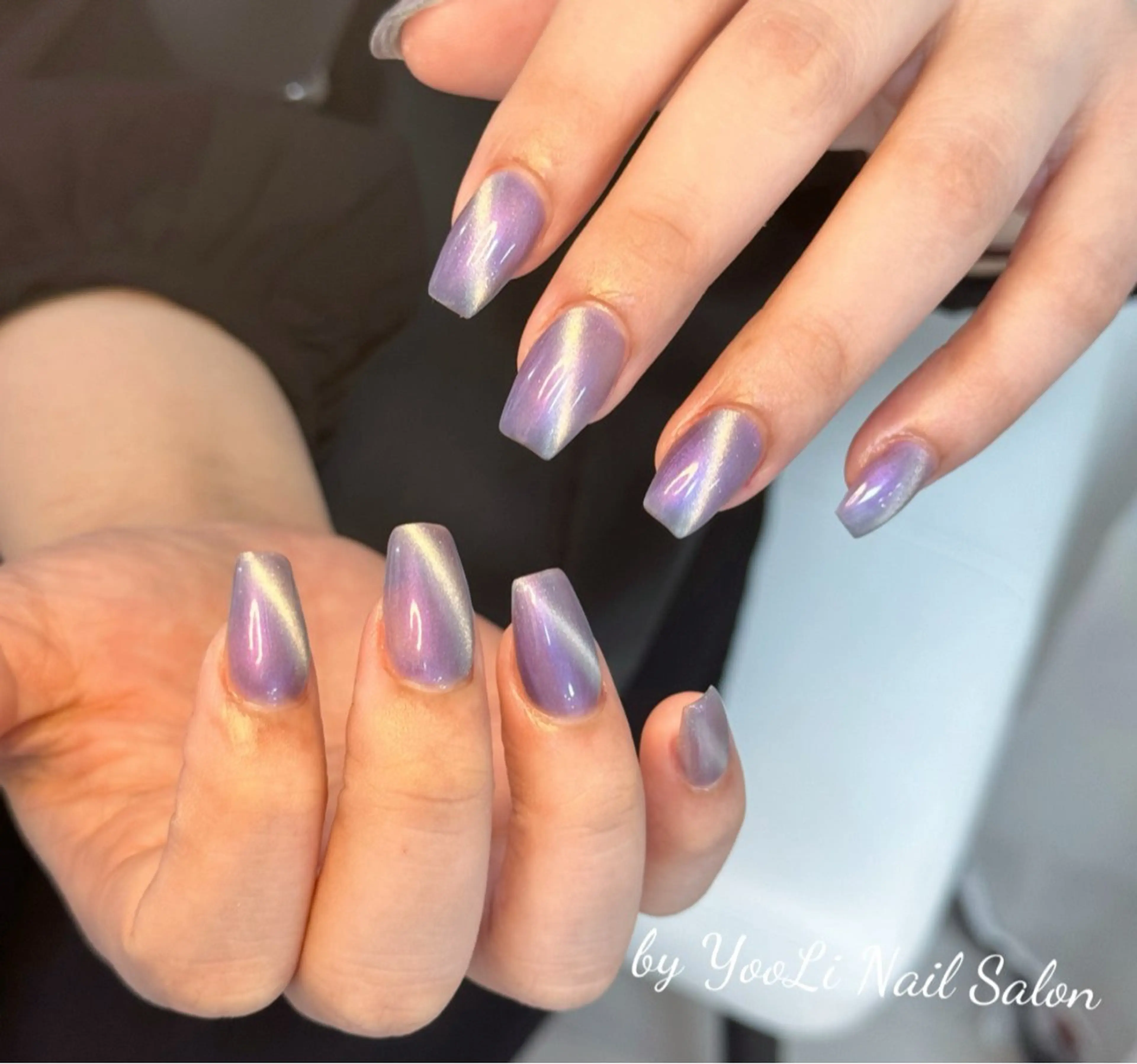 ネイル アートネイル オーロラネイル チークネイル フレンチネイル ガラスフレンチ 🎀🎀YooLi Nail Salonのネイルデザイン