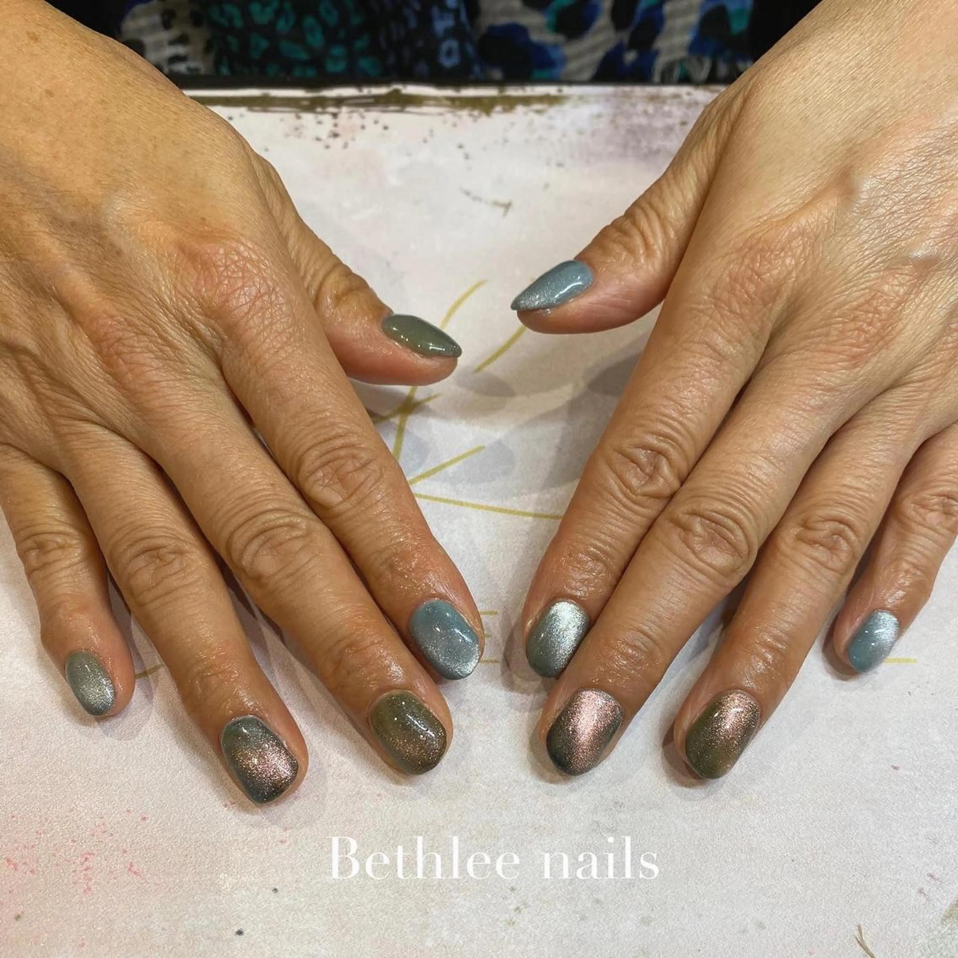ネイル マグネットネイル ハンドネイル Bethlee nailsのネイルデザイン