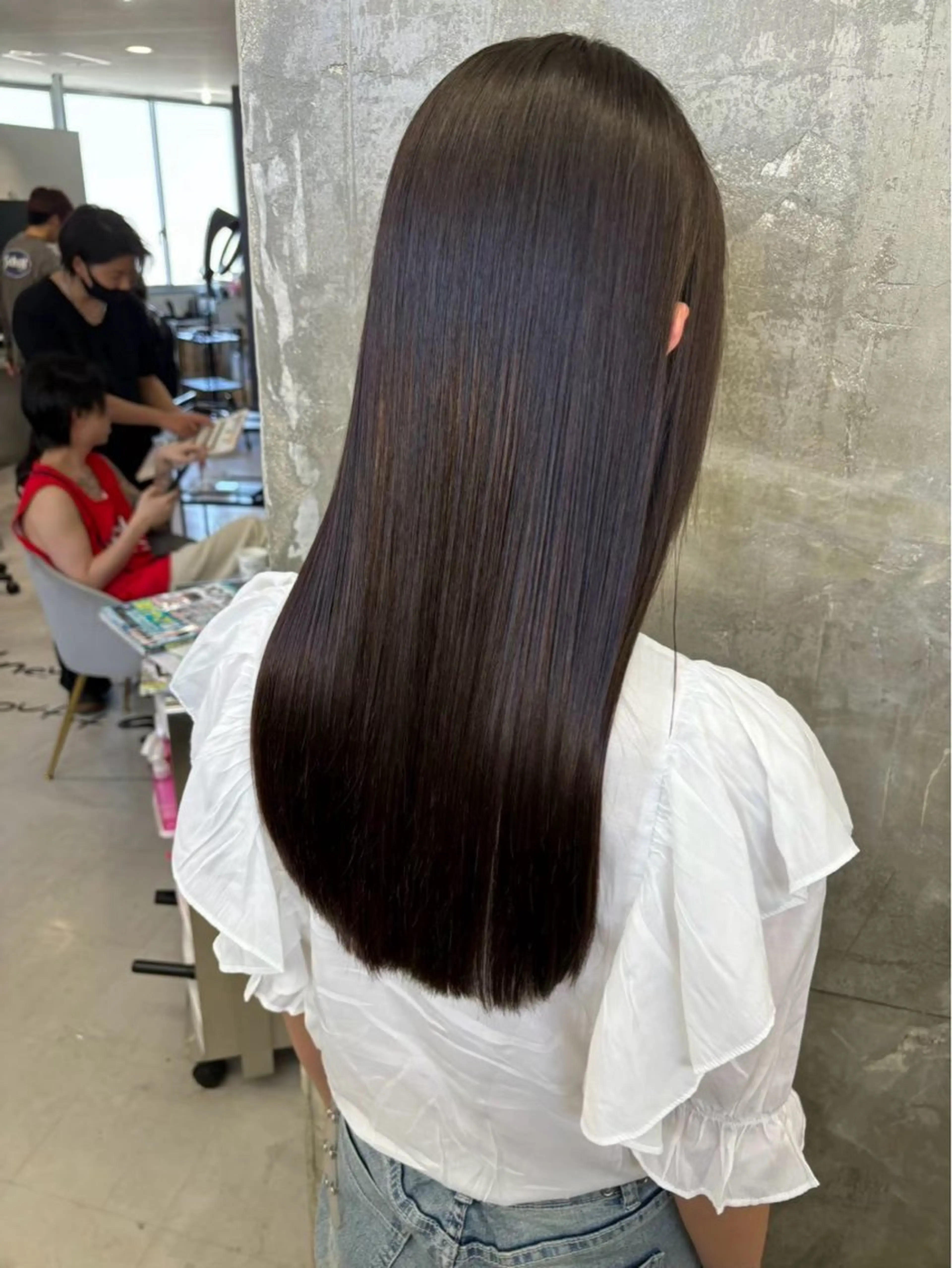 ロング カット ヘアカラー 縮毛矯正 king highlight&extensions梅田所属・髪質改善/似合わ せ/ダブルカラー盛田のヘアスタイル