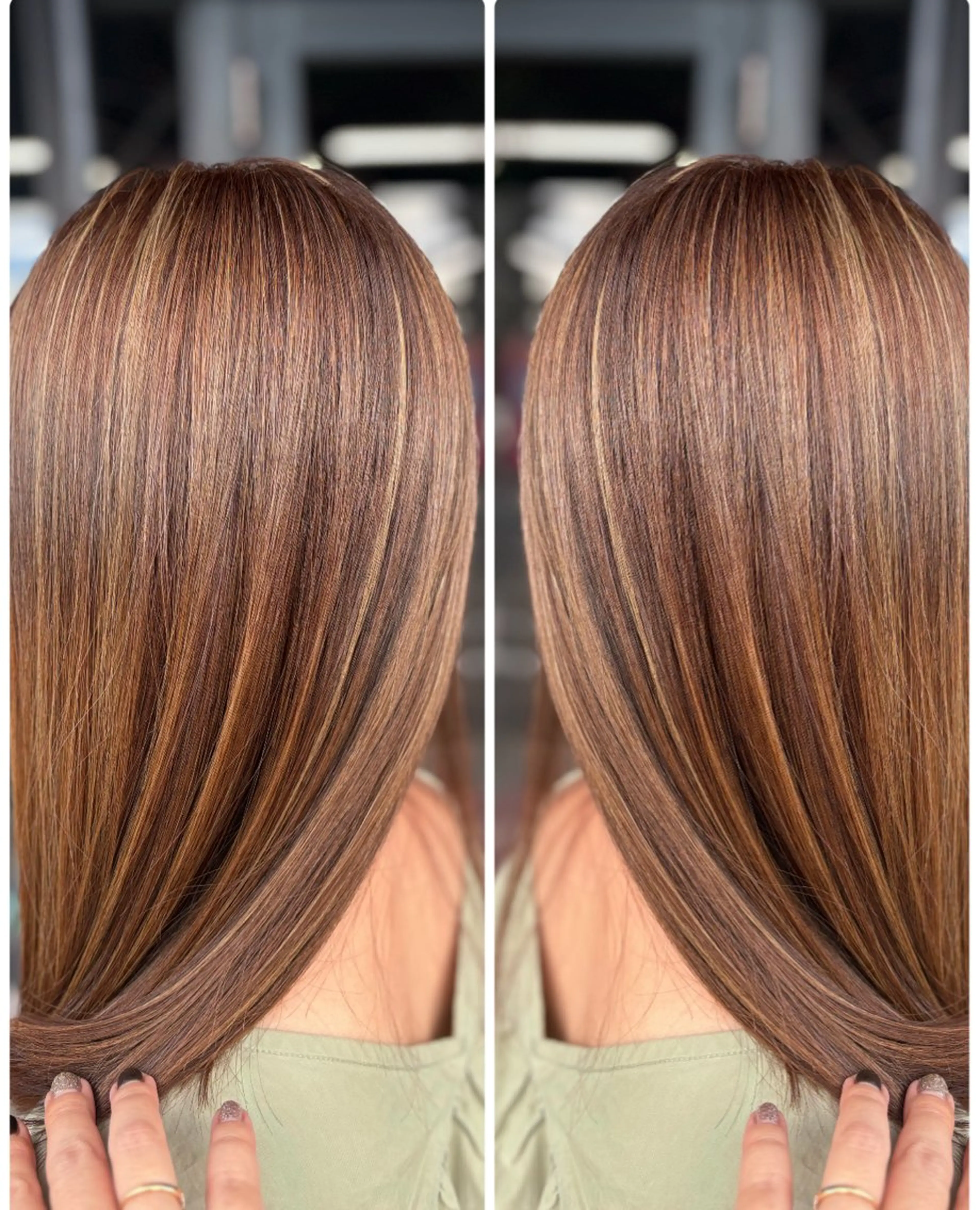 ロング ハイライト トリートメント ヘアカラー トリートメント 安田 恵のヘアスタイル