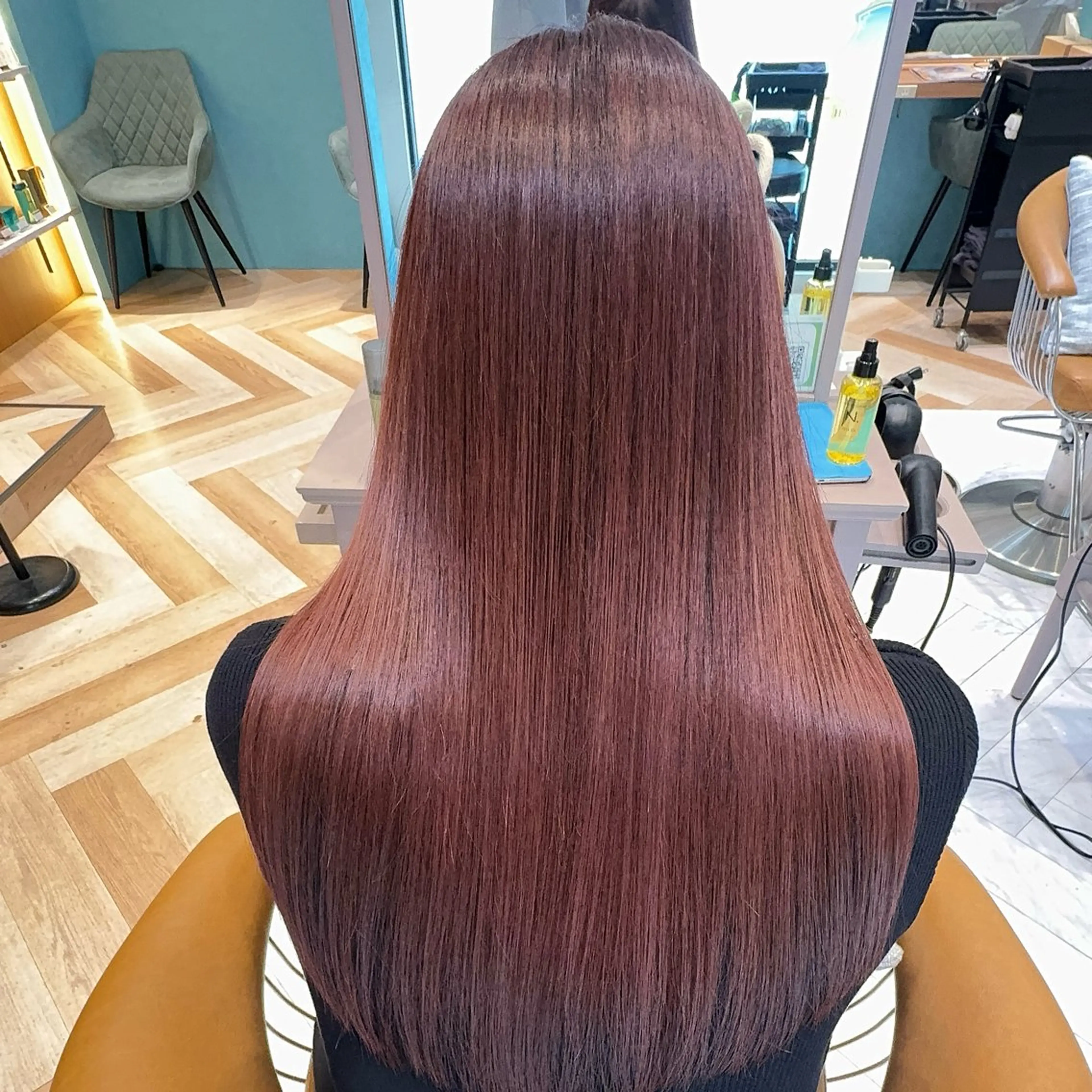 【次世代髪質改善✨】質感再整カラー+カット+スチームトリートメント🌈✨カラーに混ぜる1step髪質改善カラー😎暖色✨の写真