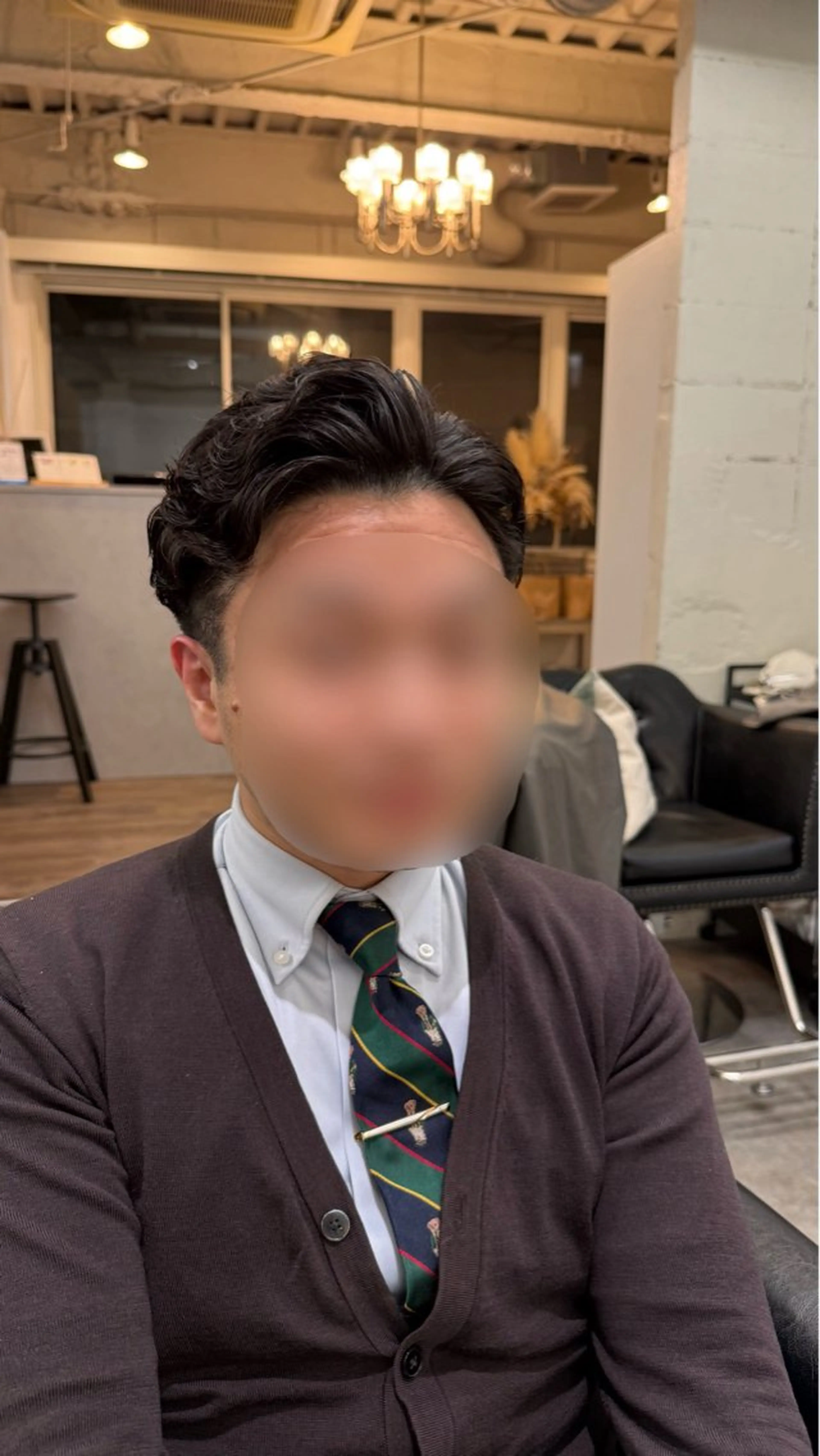 パーマ メンズ メンズパーマ カット パーマ 白髪ぼかし 👒堀江・ヨンスクのヘアスタイル