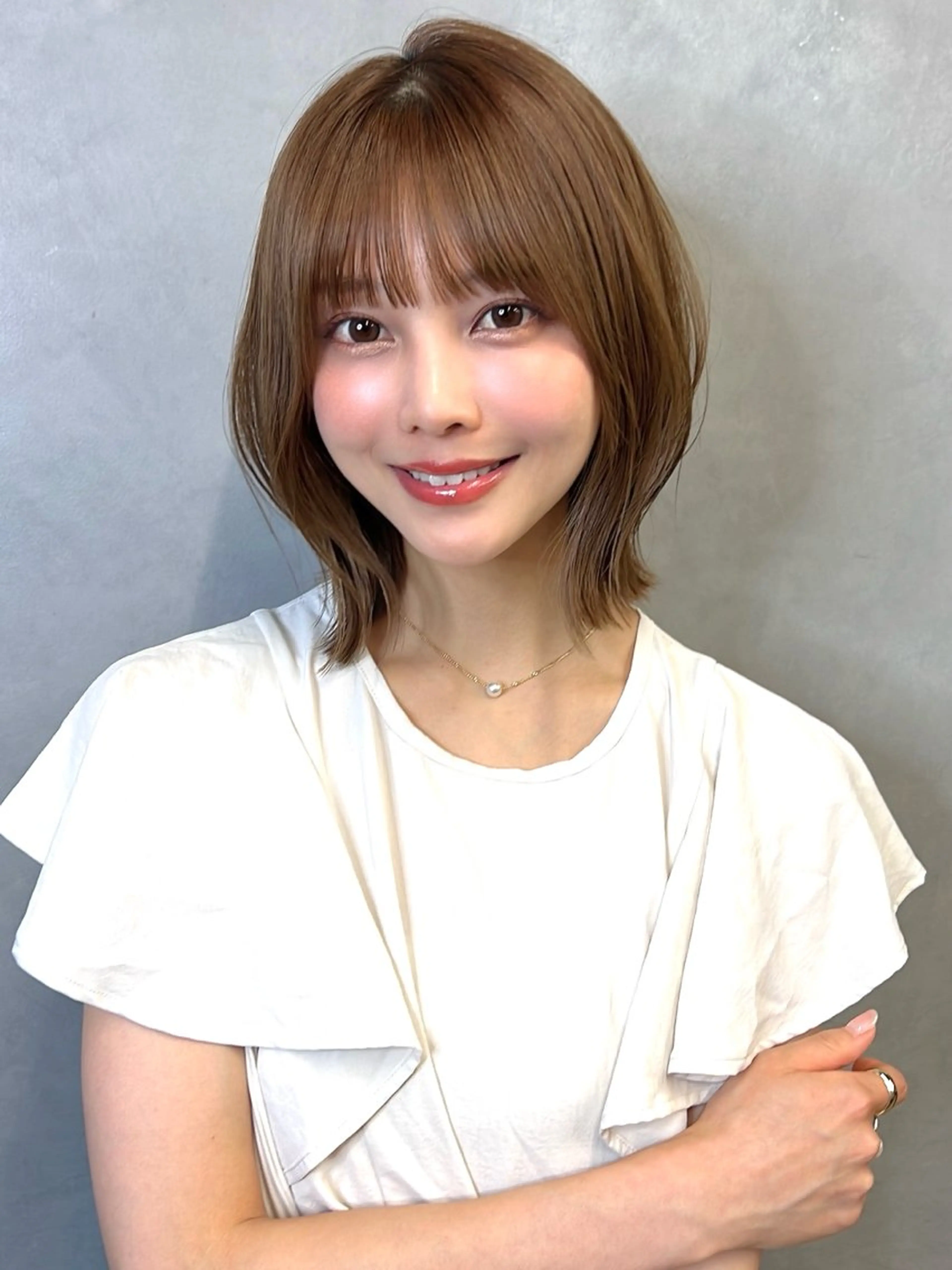 ショート カラー ボブ ボブ/レイヤー /植原健太のヘアスタイル