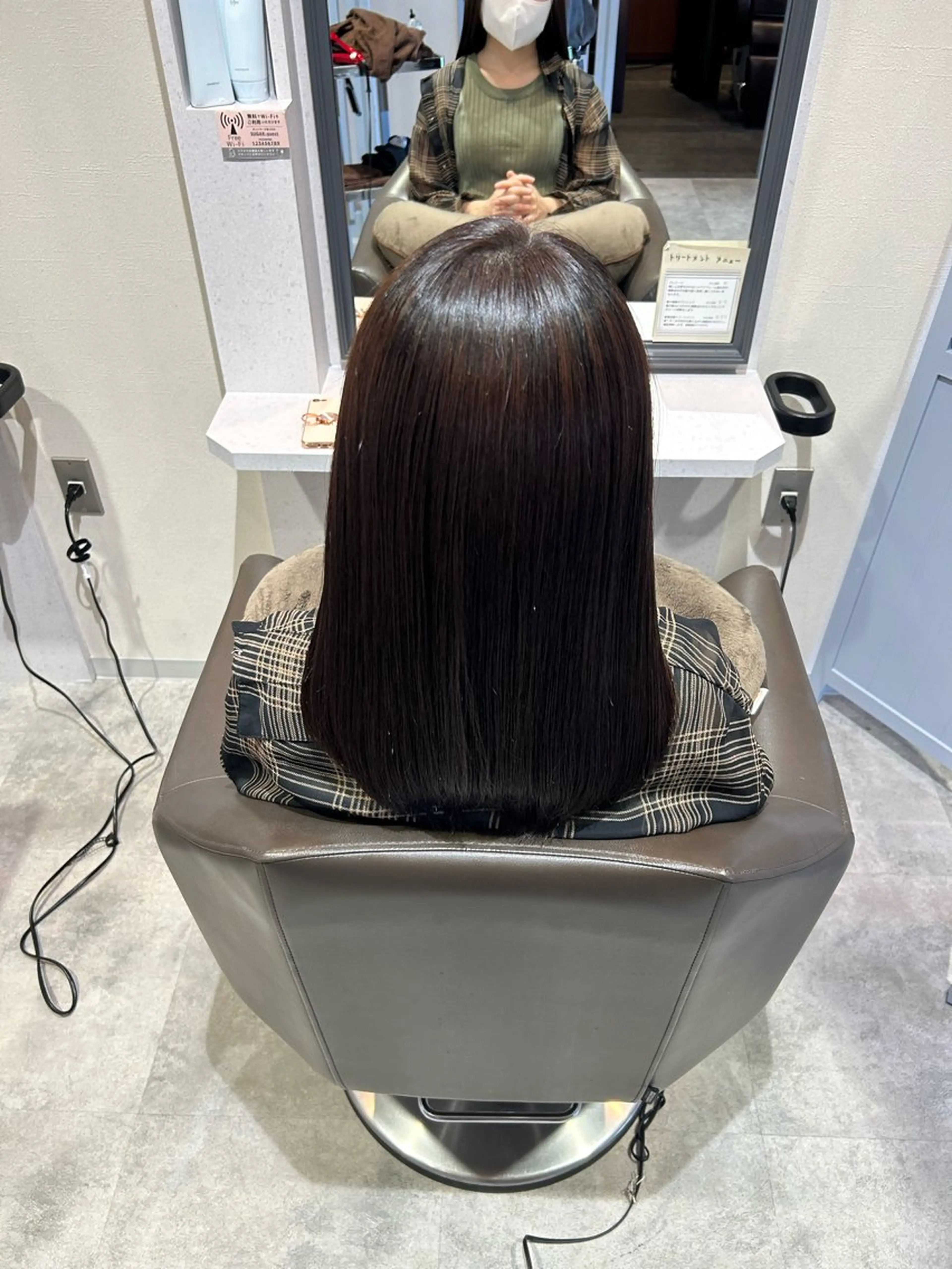 セミロング 縮毛矯正 トリートメント SUGAR/ソウ モデル募集中‼︎のヘアスタイル